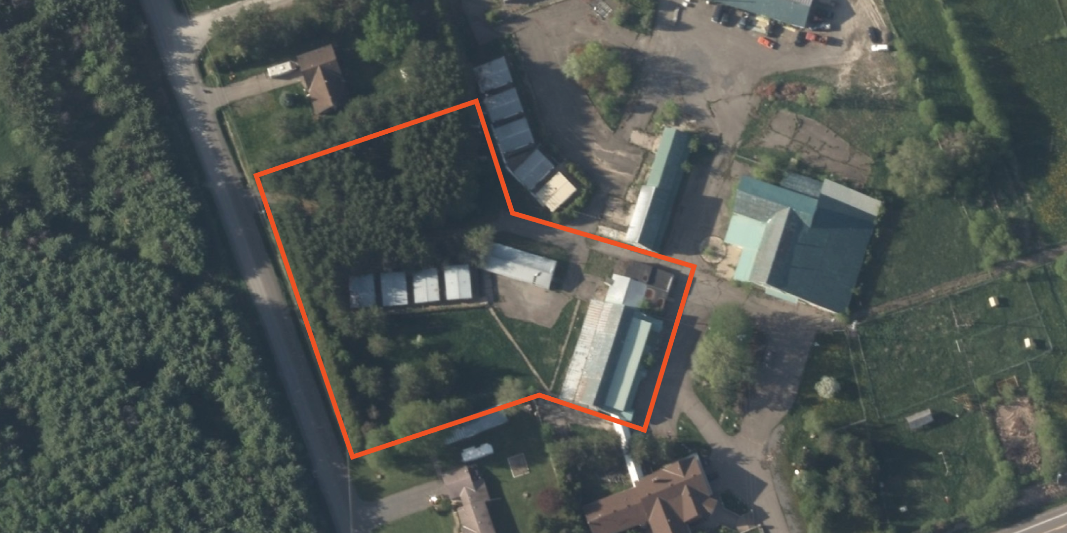 5049 McNeely Road Land with orange property outline