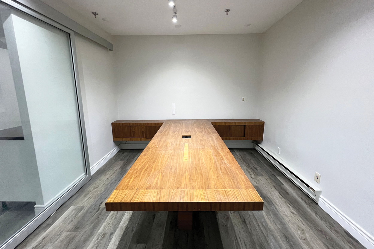 191 John Street boardroom with a long wooden conference table