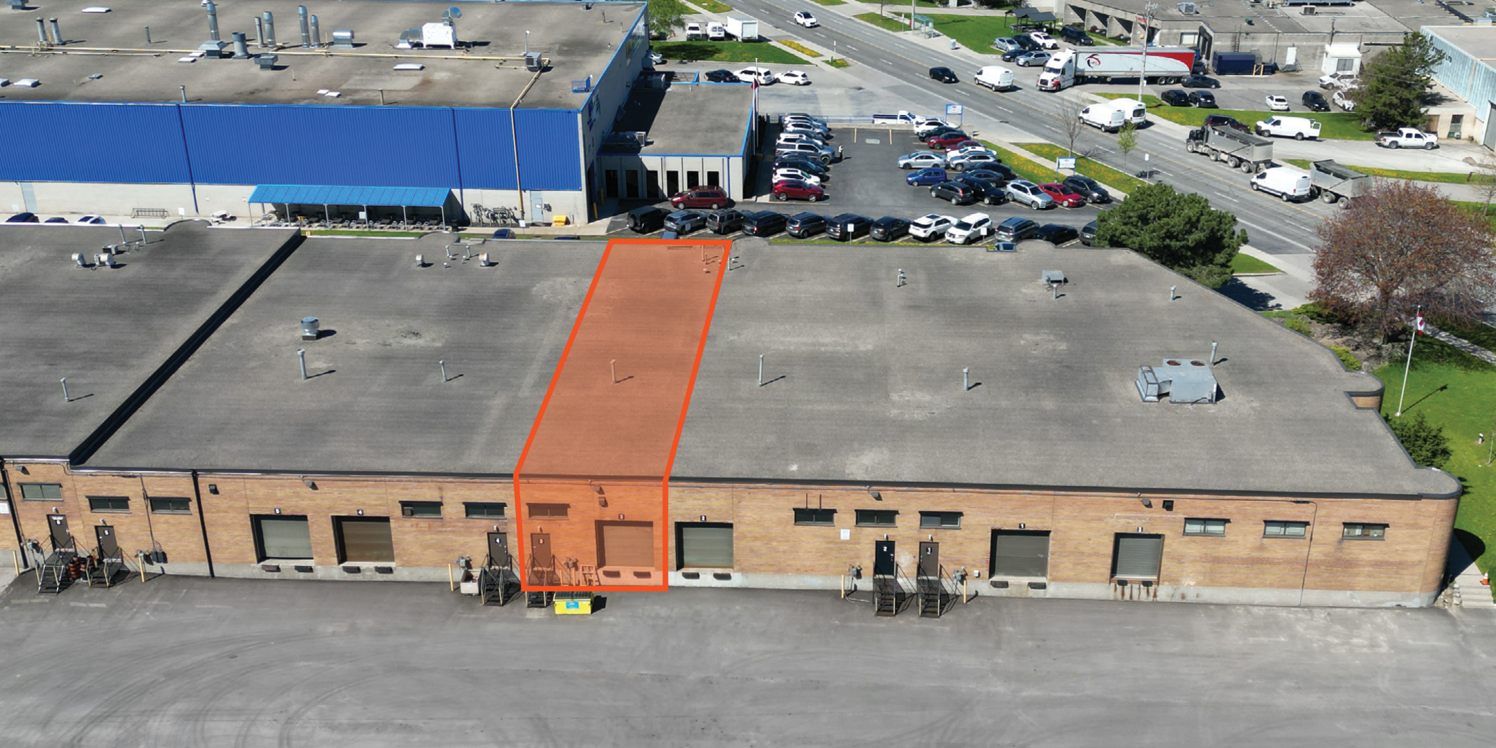 225 Nugget Avenue Unit 3 Exterior Rear Outlined in Orange