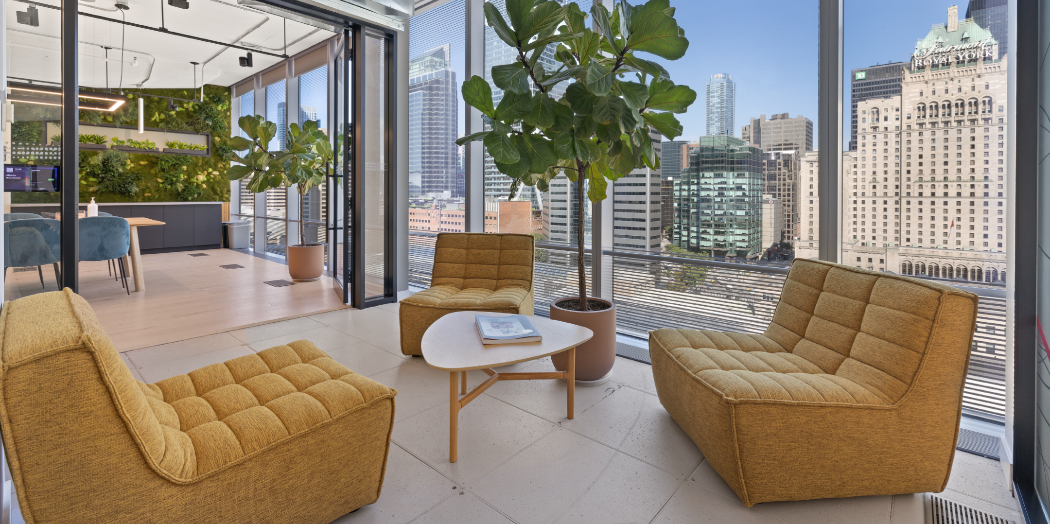 25 York Street relax area with lots of bright light