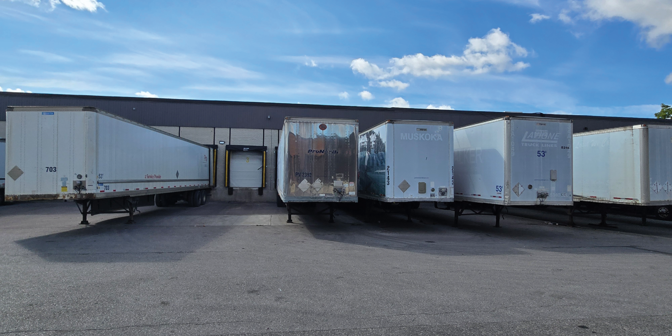 325 Flint Road outside truck level doors