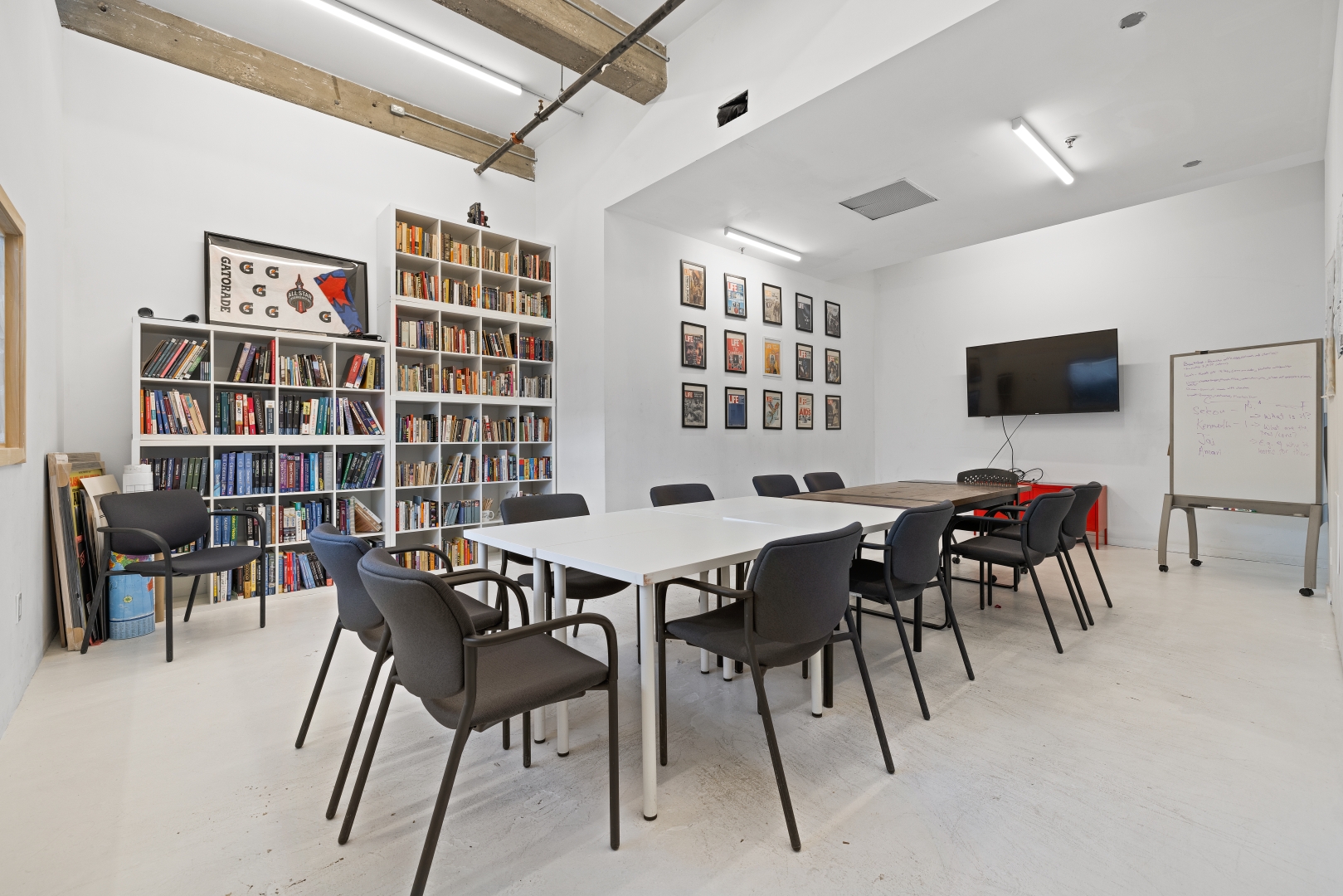 950 Dupont Street boardroom with a picture wall overlooking the table