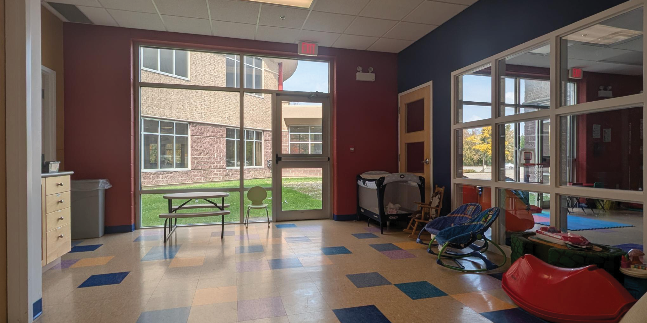 1250 Markham Road Day-Care facility play area entrance