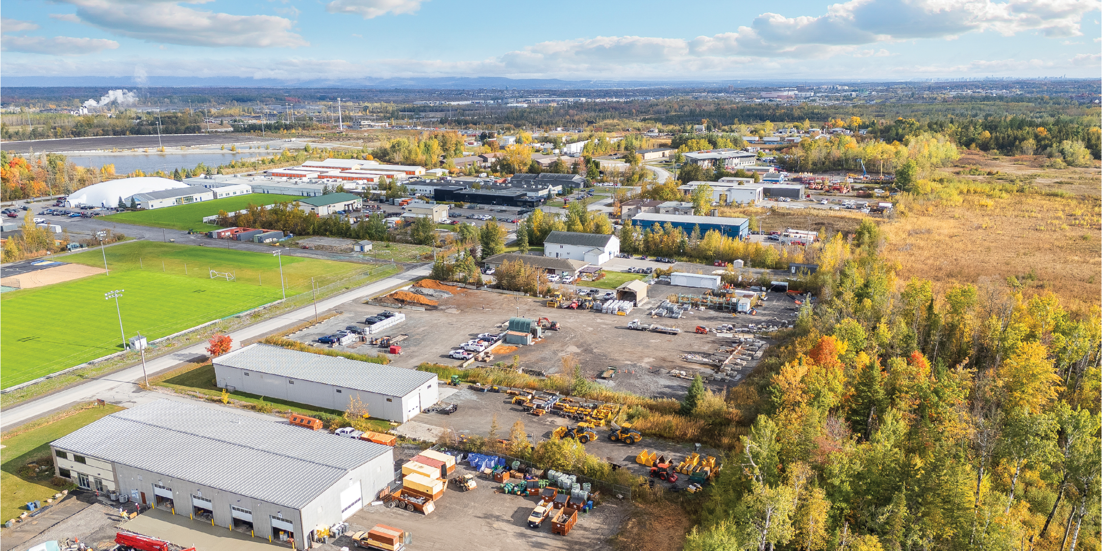 Aerial of 3 properties