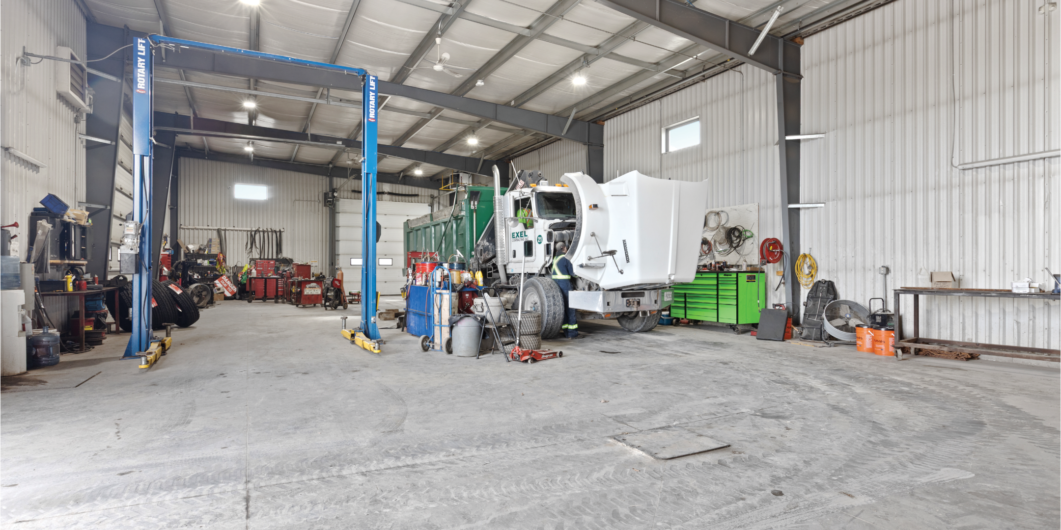 Warehouse area with view of shipping door