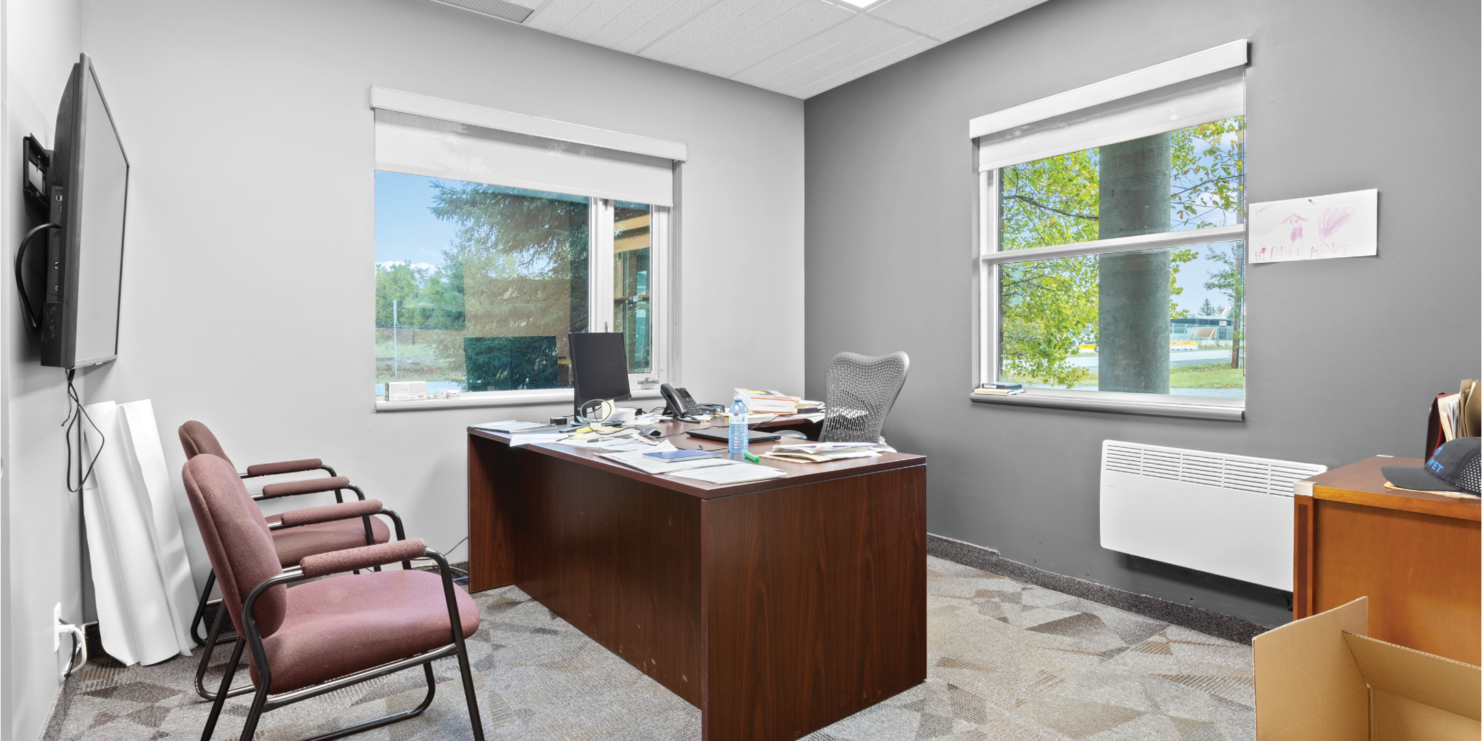 Office with windows