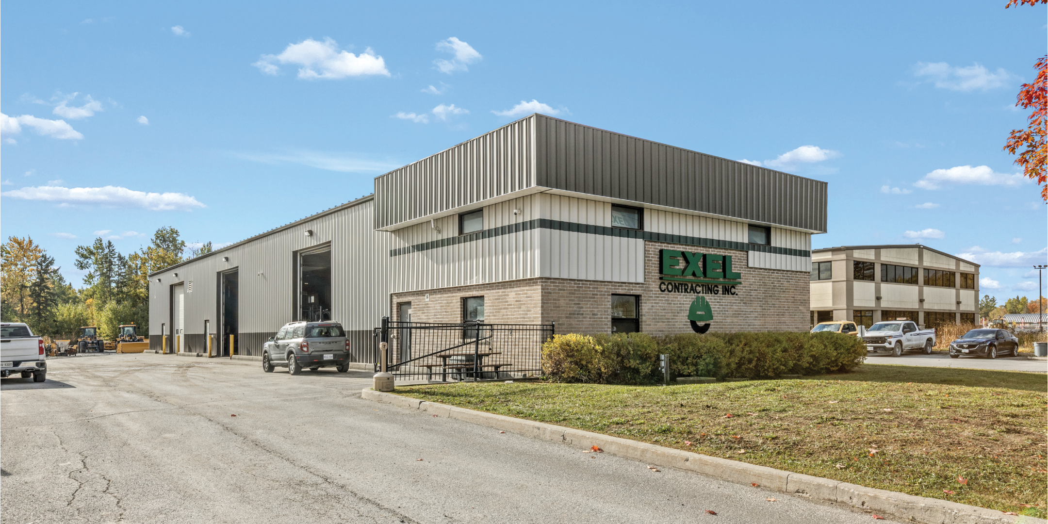 Warehouse building view of shipping area