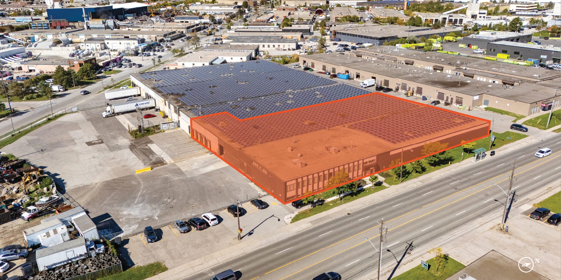 3636 Weston Road Aerial with Unit Highlighted