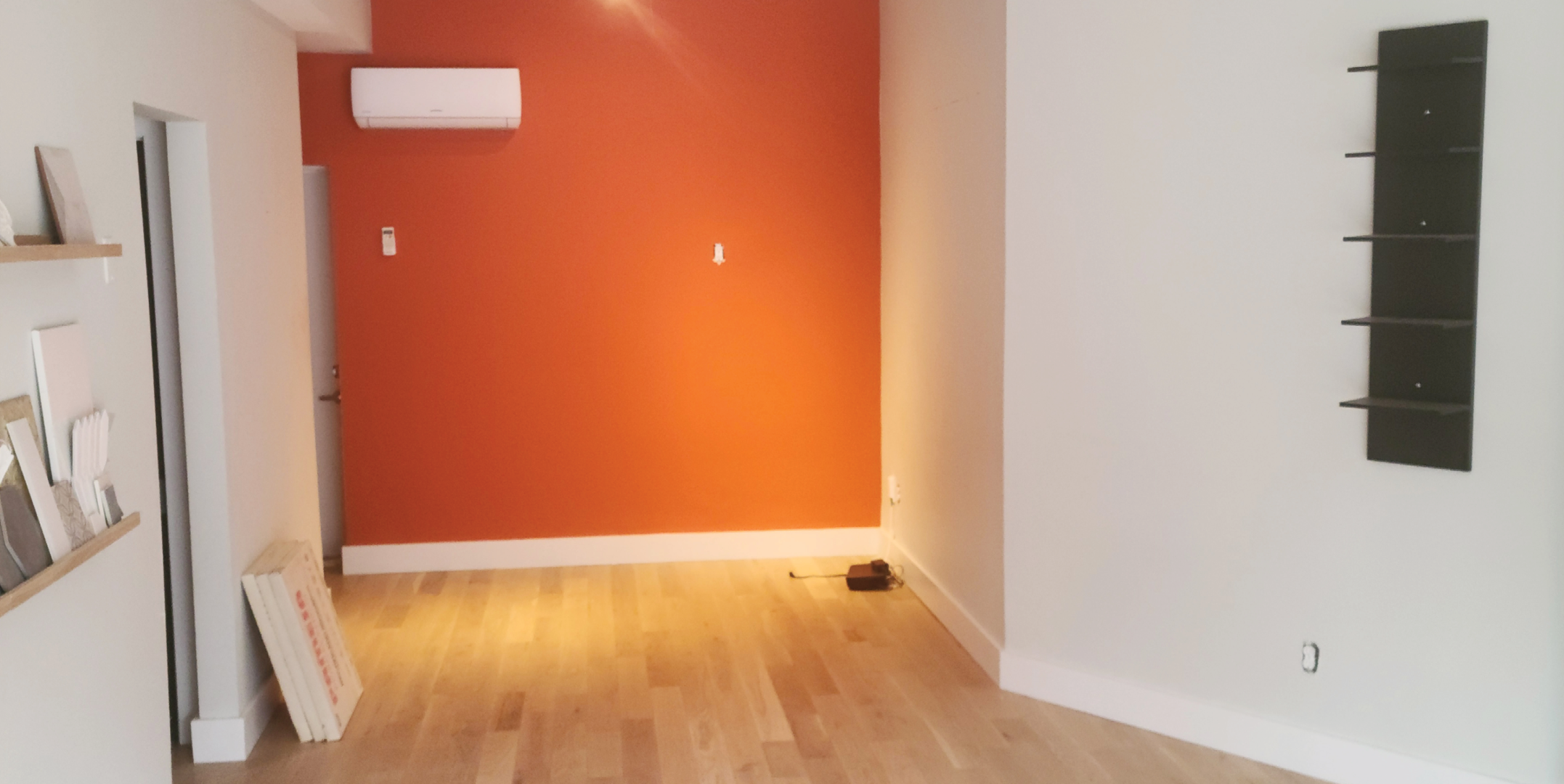 334 Kingston Road interior with orange wall