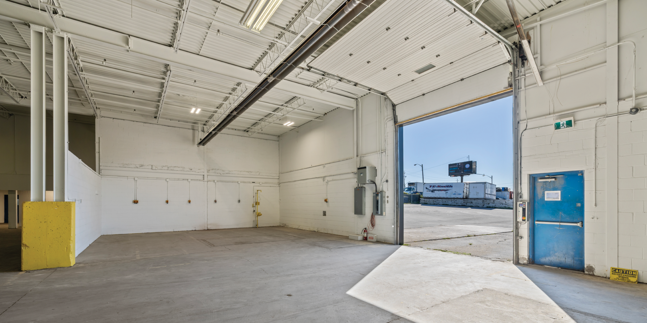 3636 Weston Road interior view of drive in shipping door looking outside