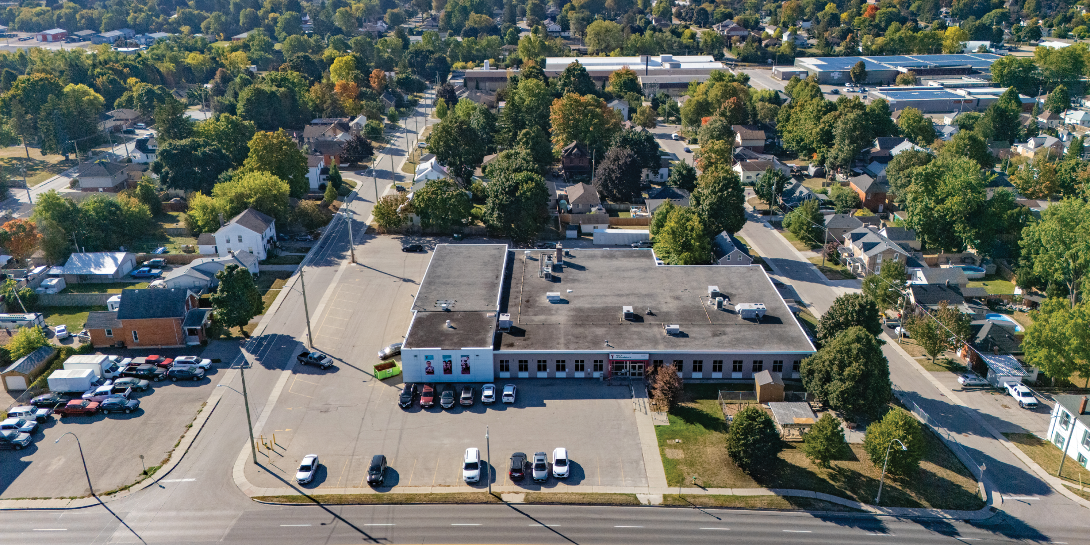 Aerial of building available for sale at 808 Dundas Street