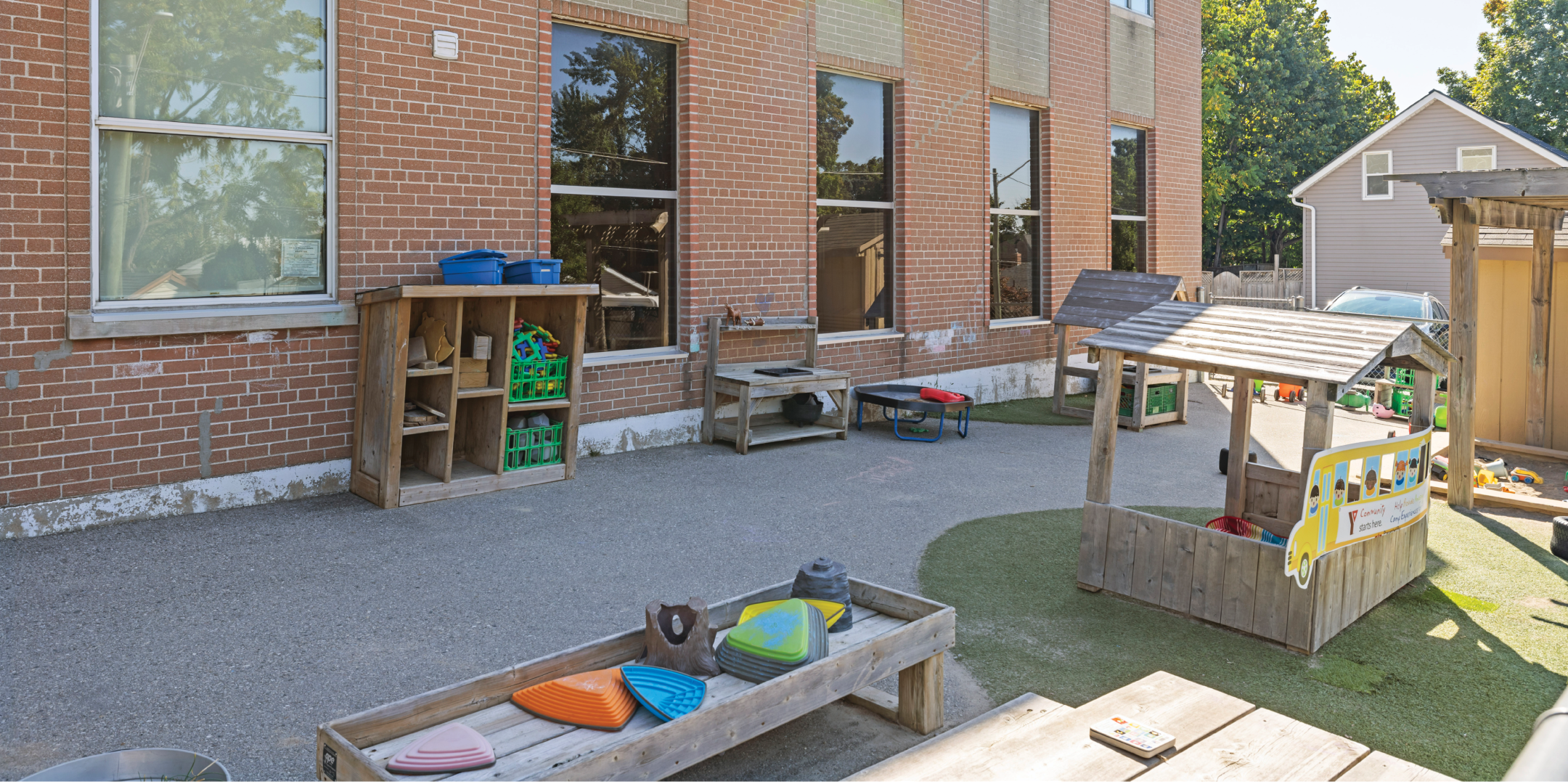 Exterior childcare outdoor play area