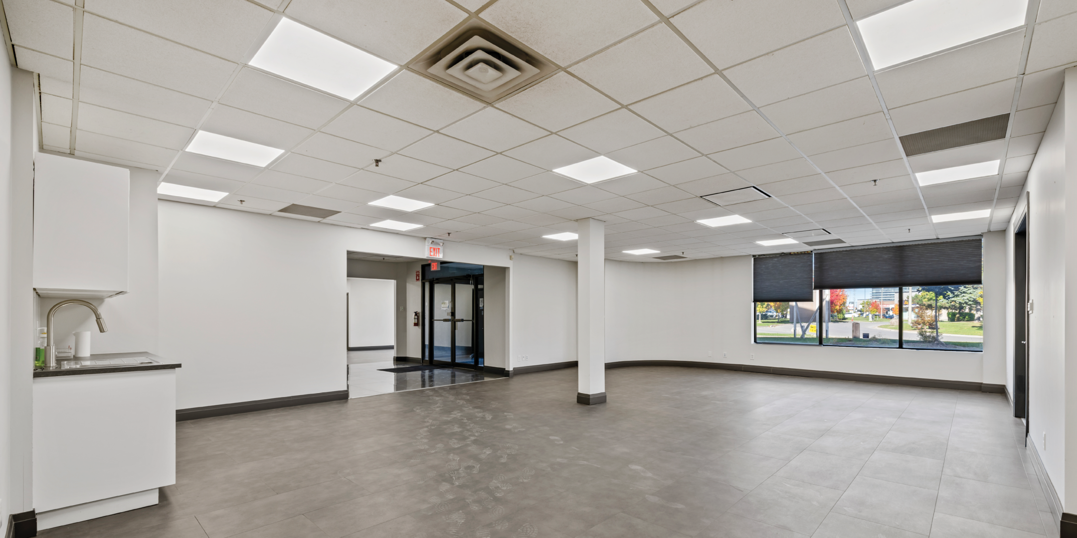 8 Abacus Road Office Space with white walls, concrete floor and window