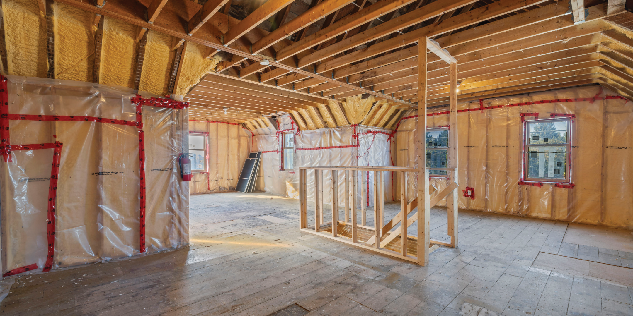 9835 Leslie Street Interior Unfinished Garage Area with two windows