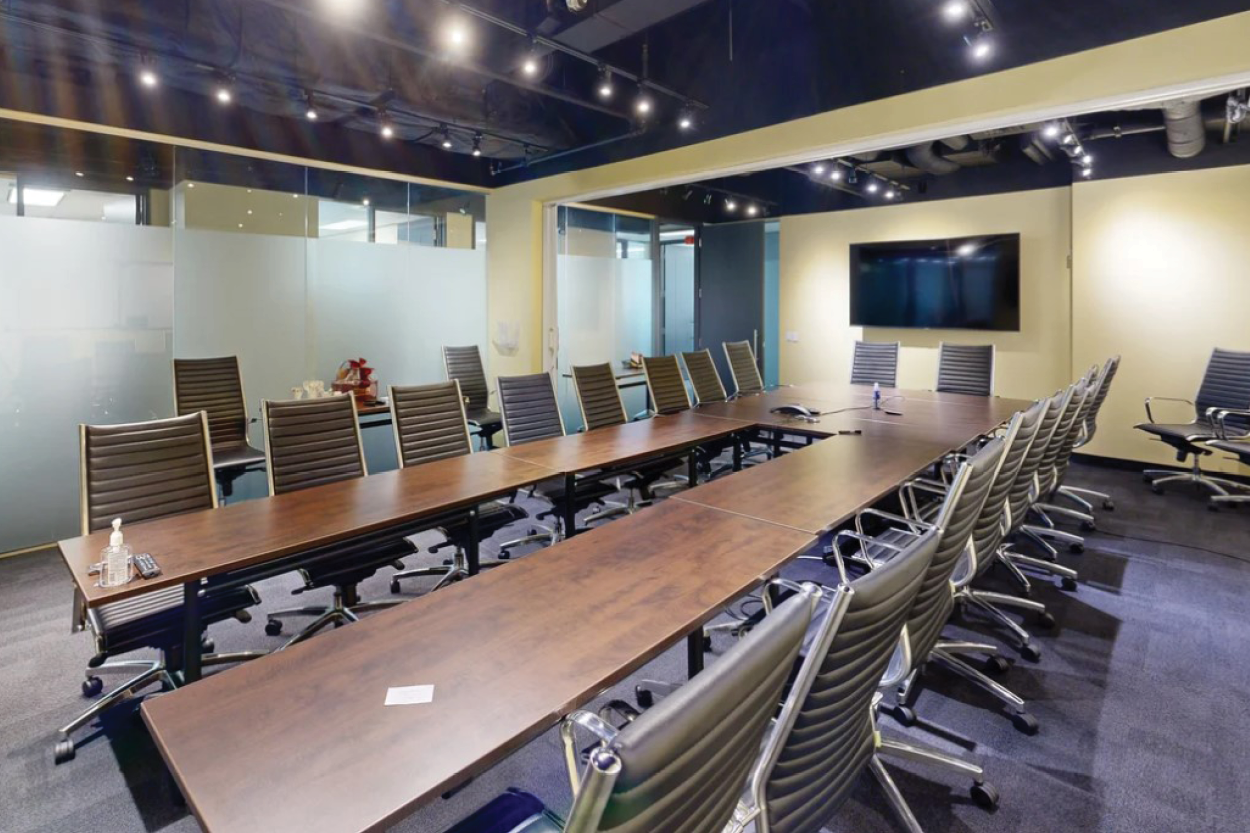 20 adelaide street east boardroom with wall-mounted TV