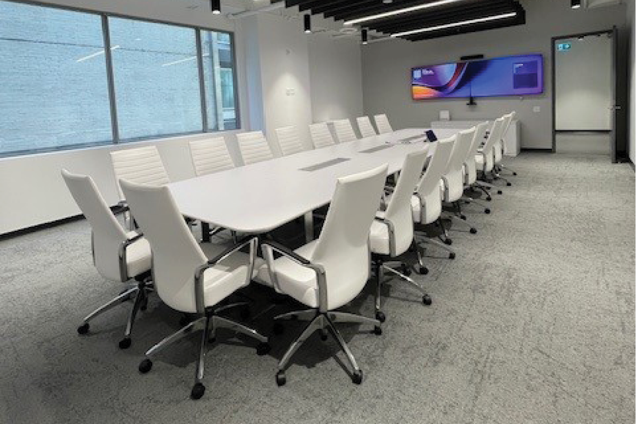 20 adelaide street east boardroom with wall-mounted TV