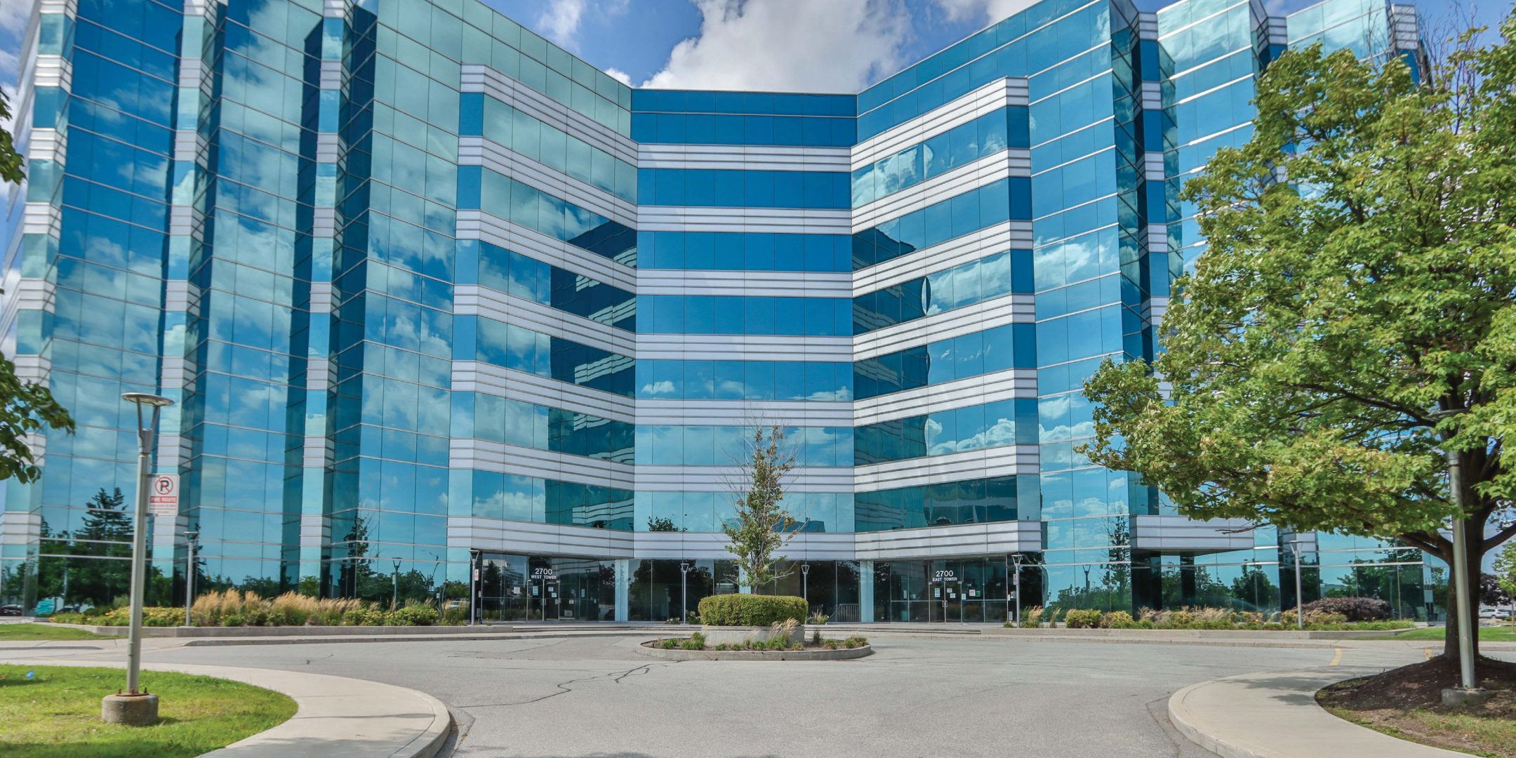 2700 Matheson Boulevard Front of the Building with Parking View