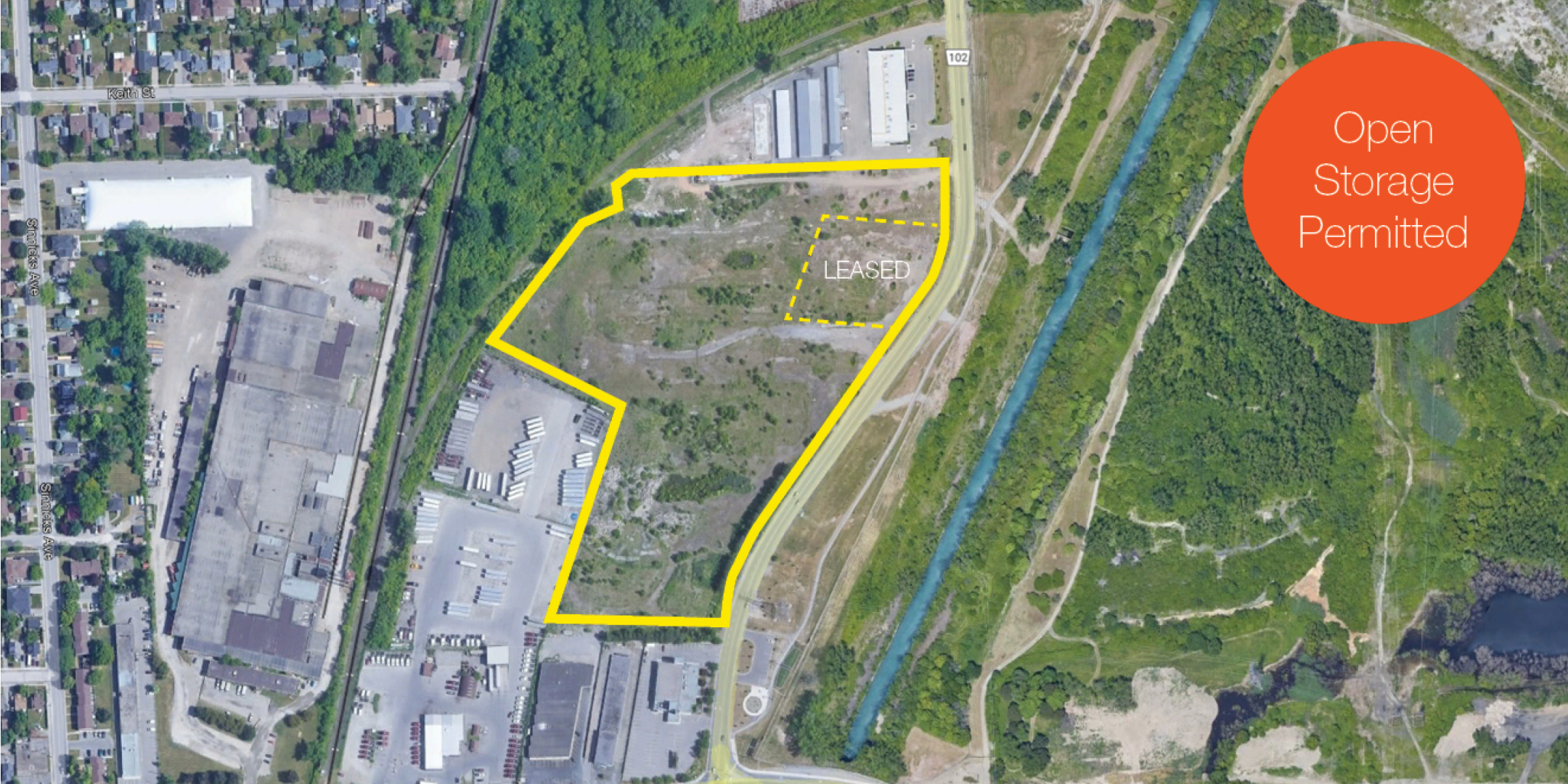 3807 Stanley Avenue Land Overview with parcel leased