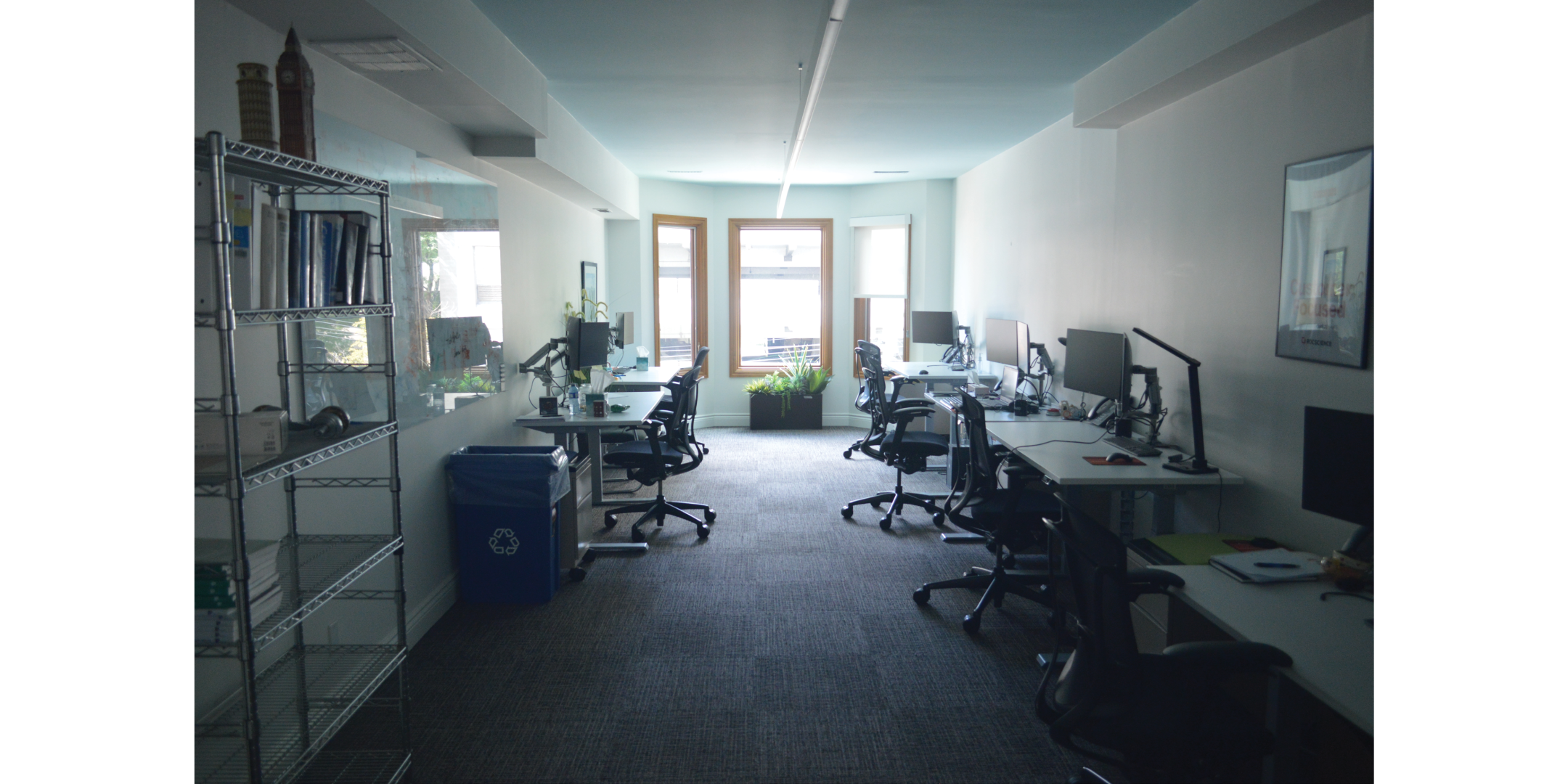 Open Concept room with several workstations