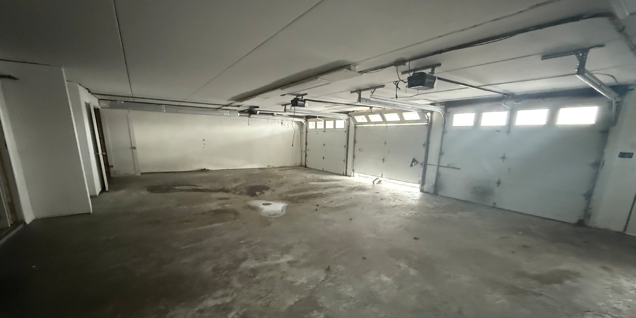 Interior of 3 car garage