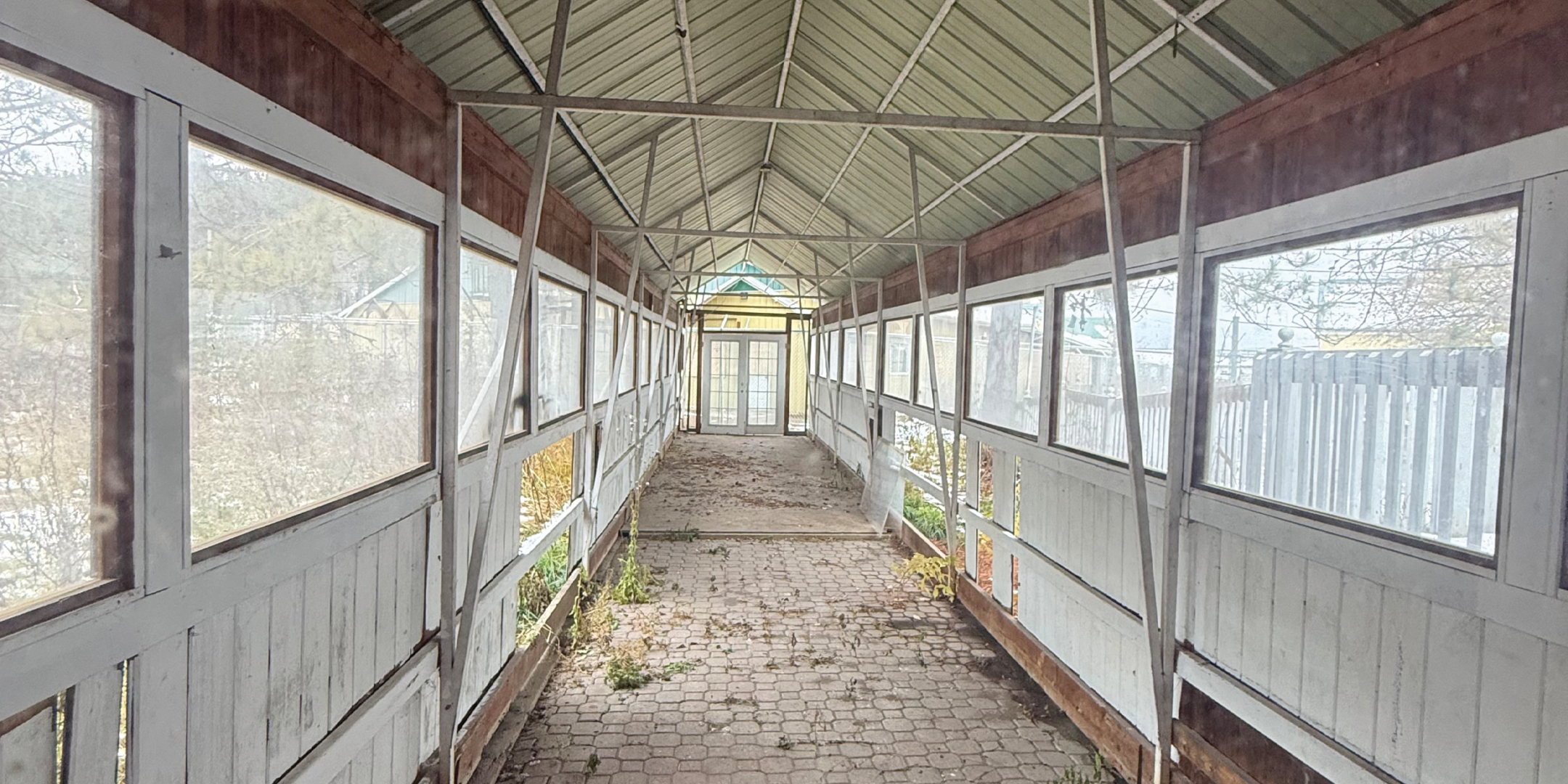 Interior of large outdoor storage area