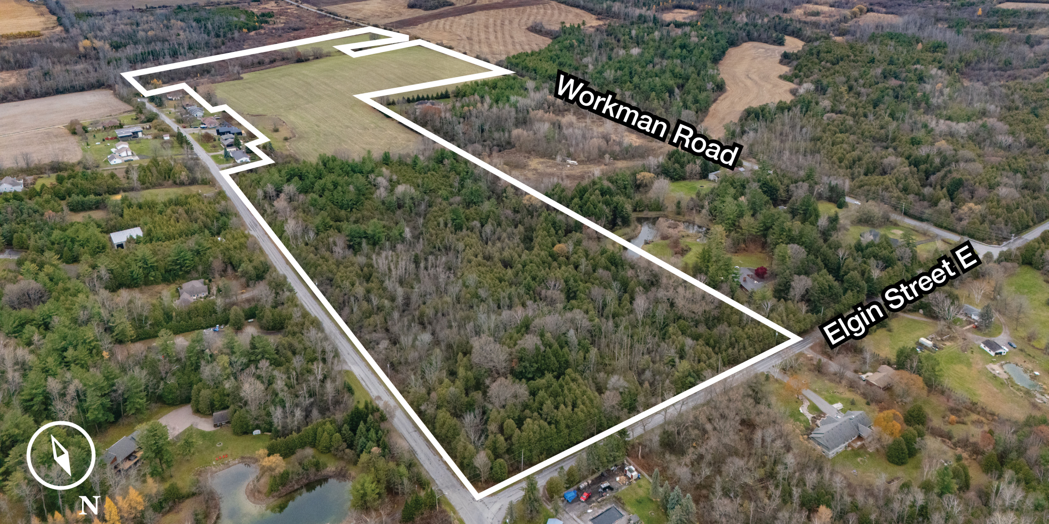 Workman Road & Elgin Street E Land for Sale - Outlined in White
