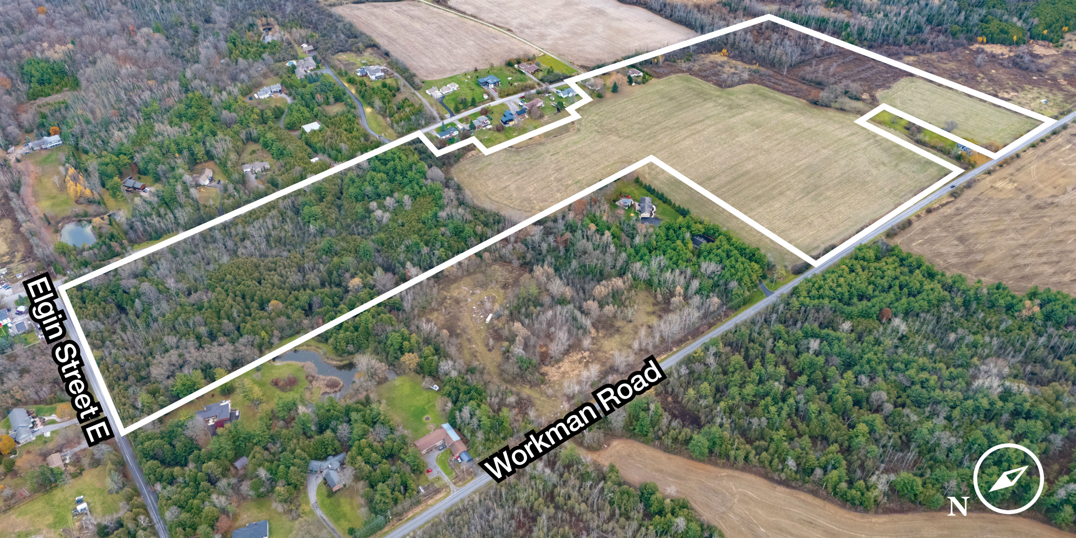 Workman Road & Elgin Street E Land for Sale - Outlined in White