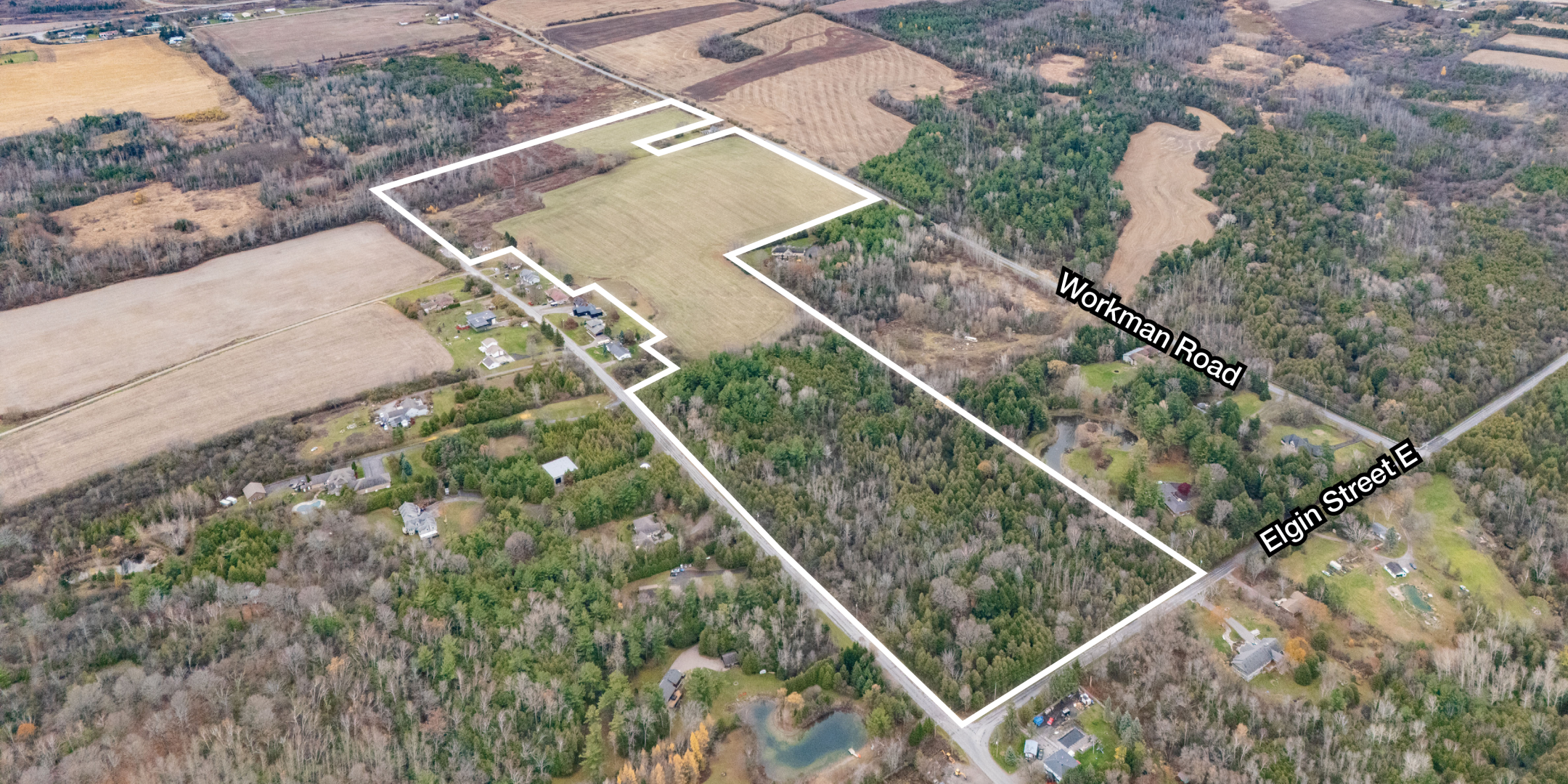 Workman Road & Elgin Street E Land for Sale - Outlined in White