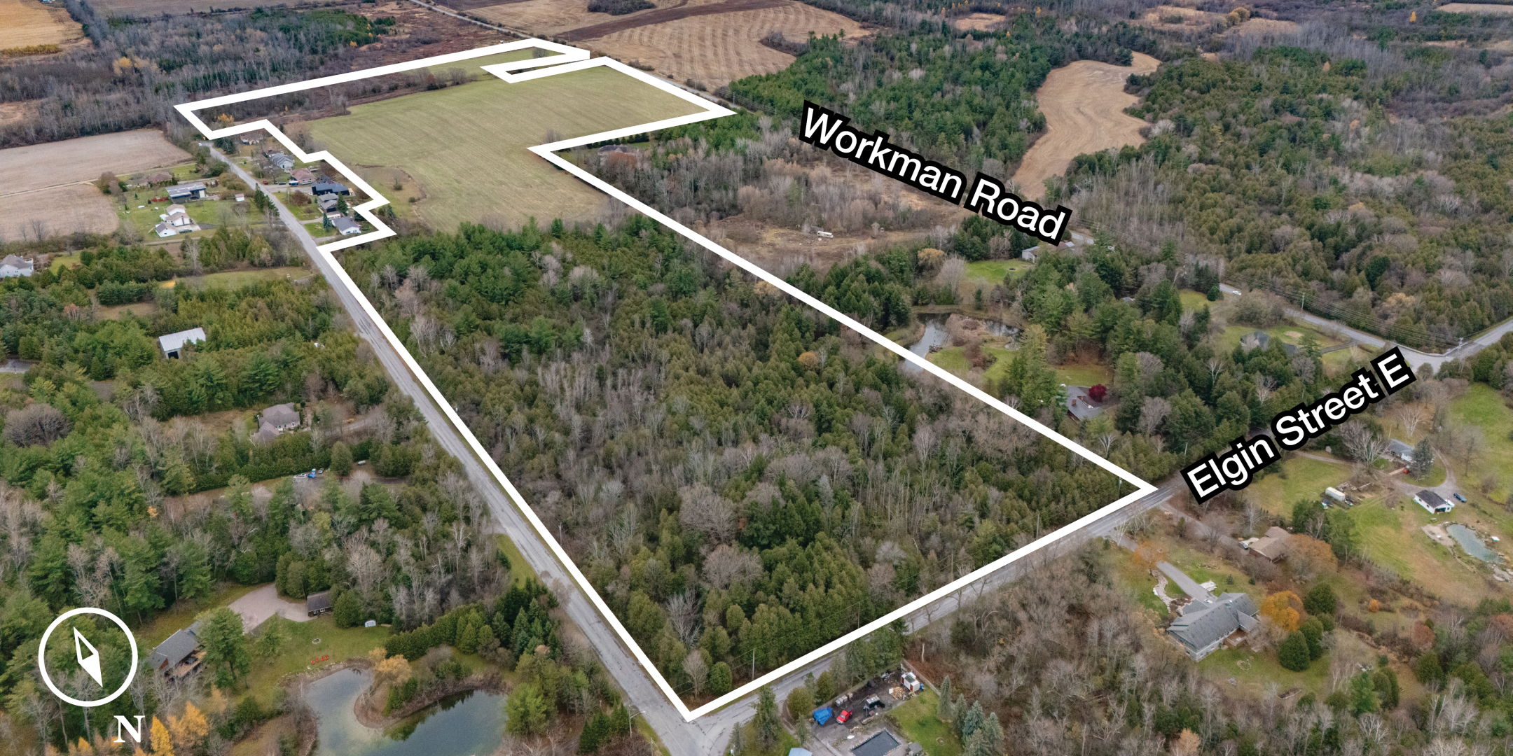 Workman Road & Elgin Street E Land for Sale - Outlined in White