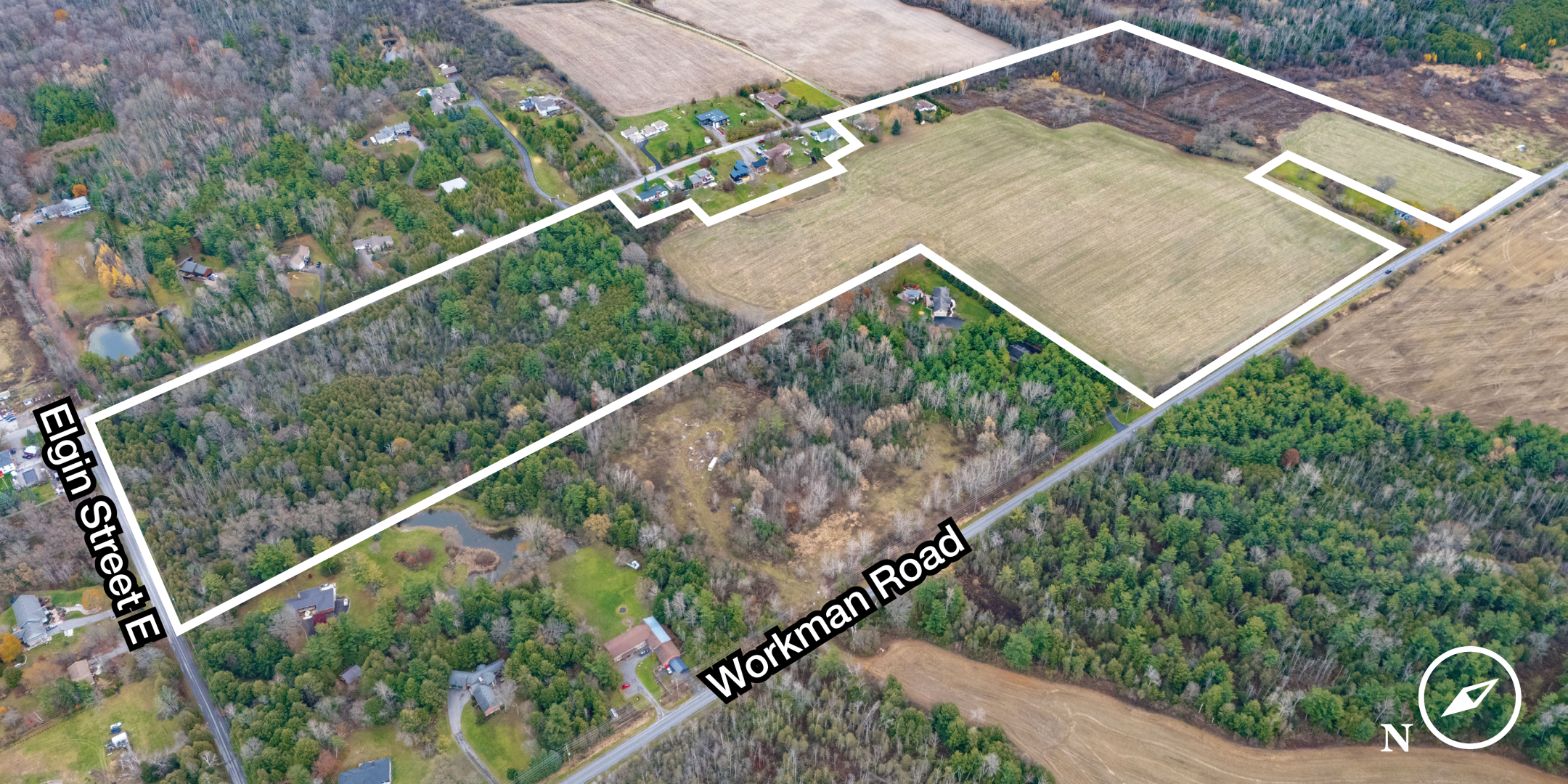 Workman Road & Elgin Street E Land for Sale - Outlined in White
