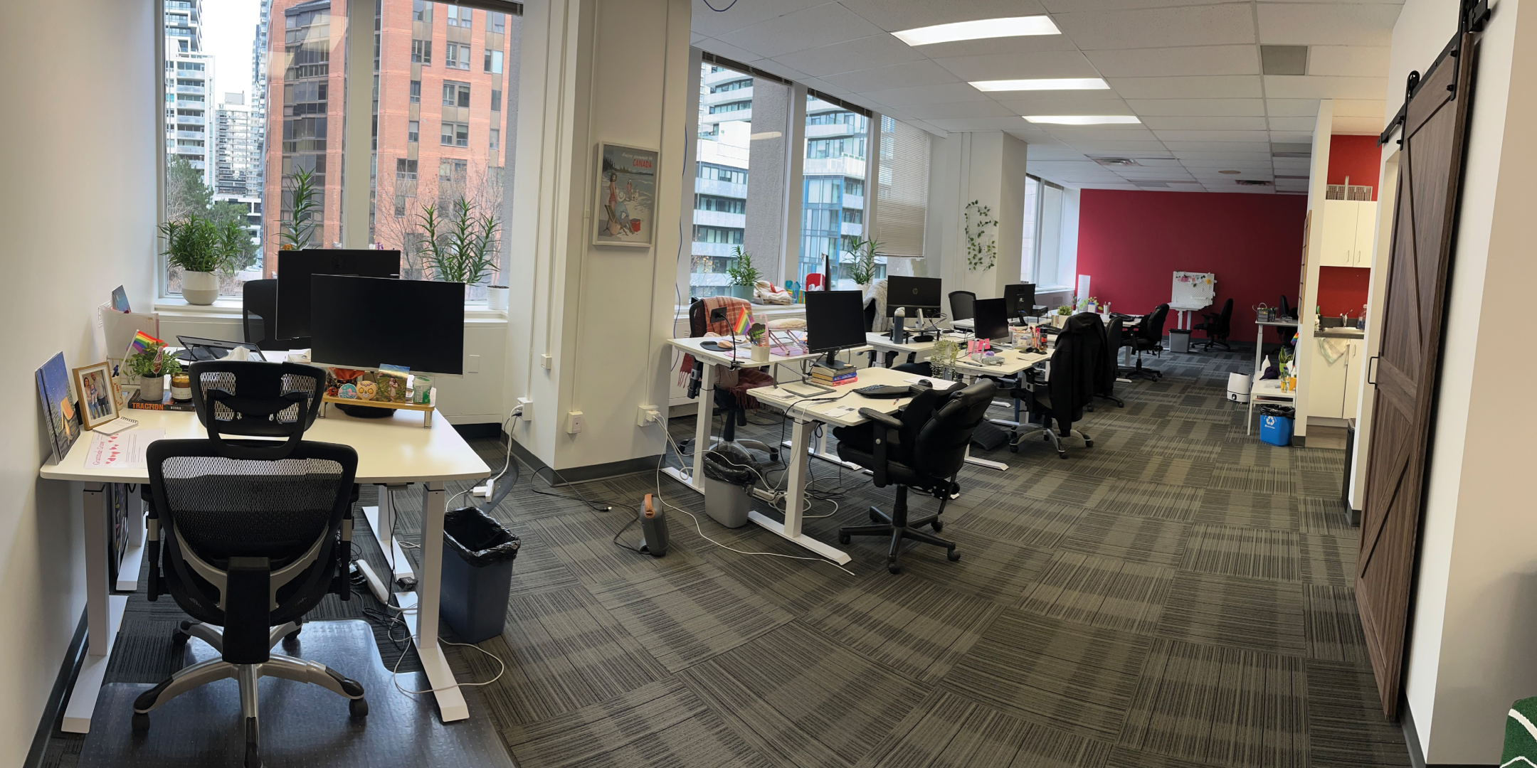 150 Eglinton Avenue E office with multiple desks