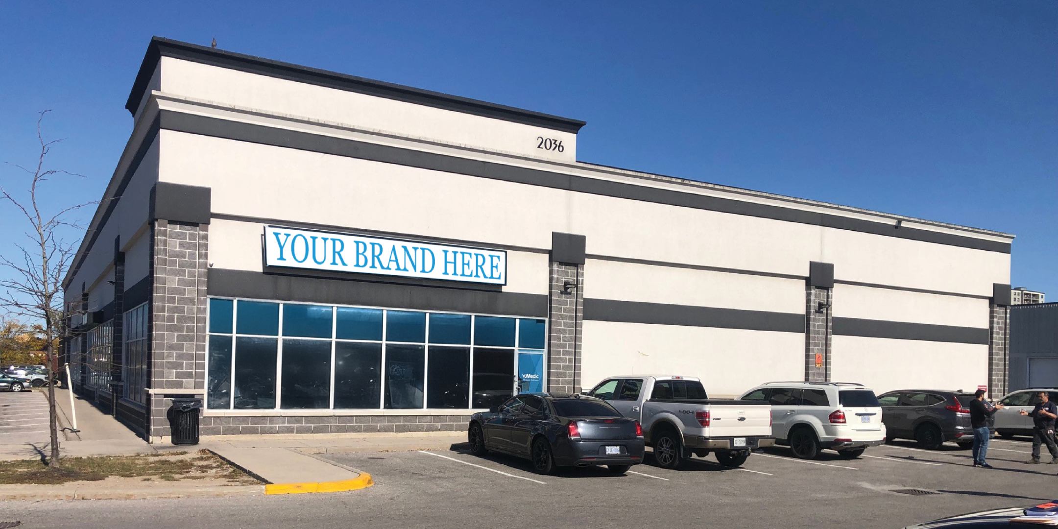 2036 Ellesmere Road Building with Sign Rendering