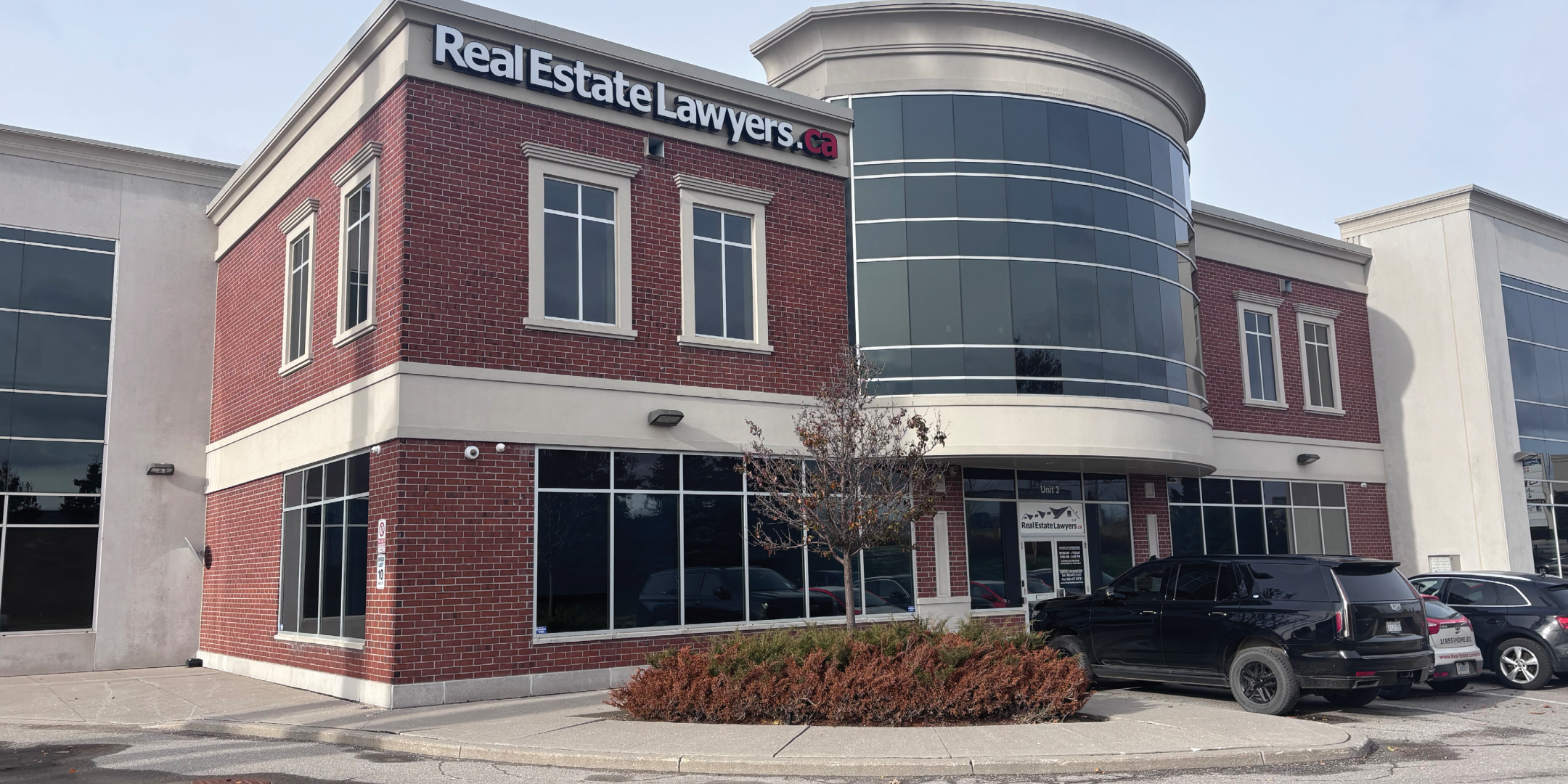 Front entrance of red brick industrial building