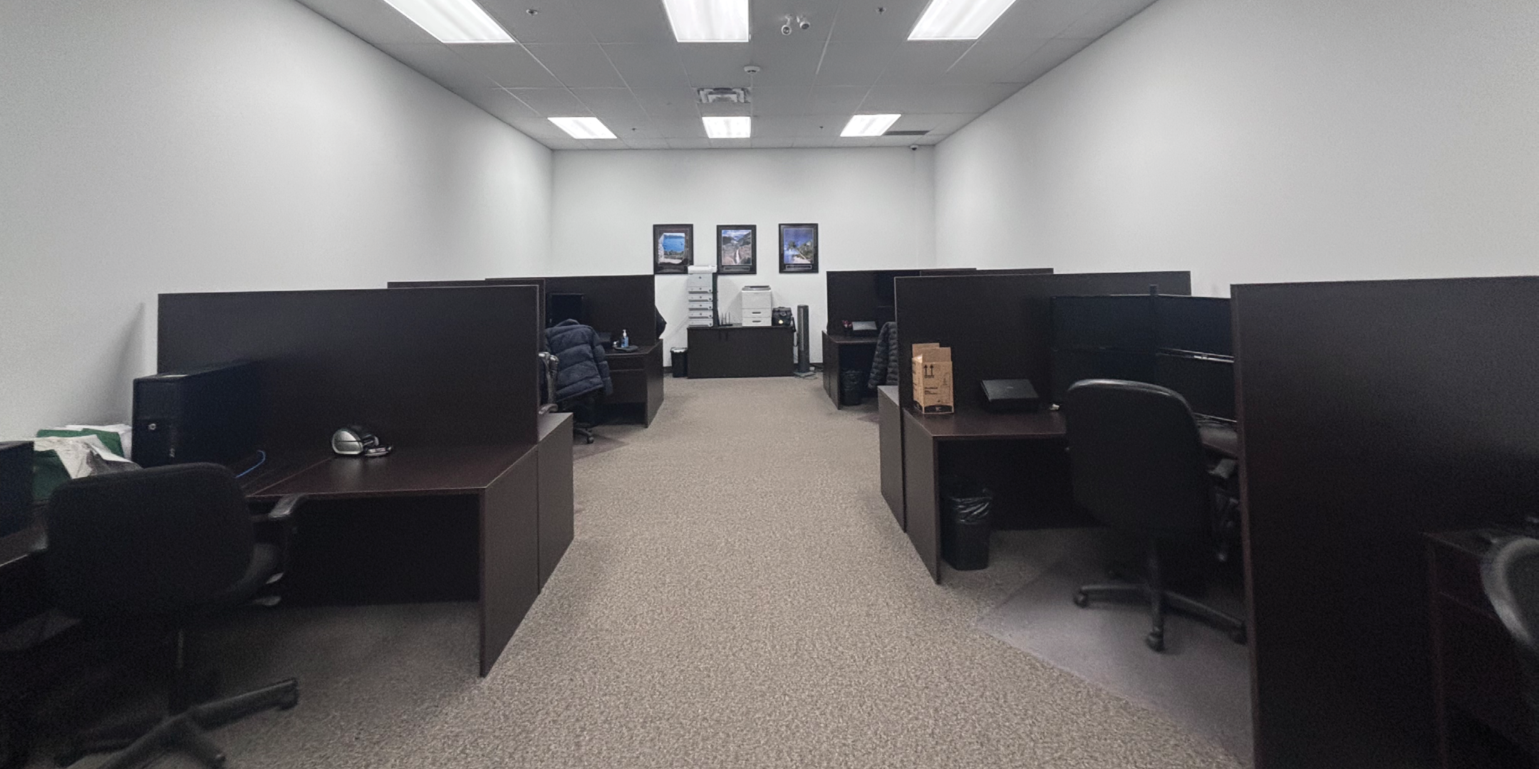 Open area with cubicles