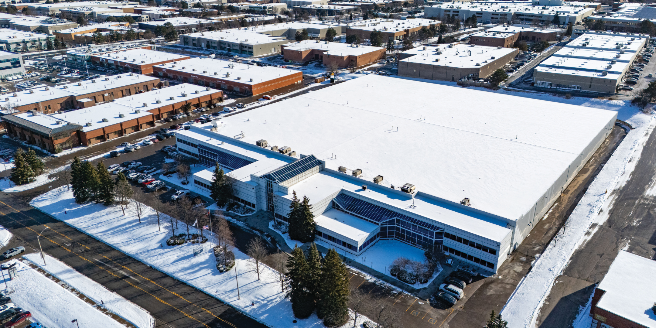 Aerial of Industrial Building in well established business park