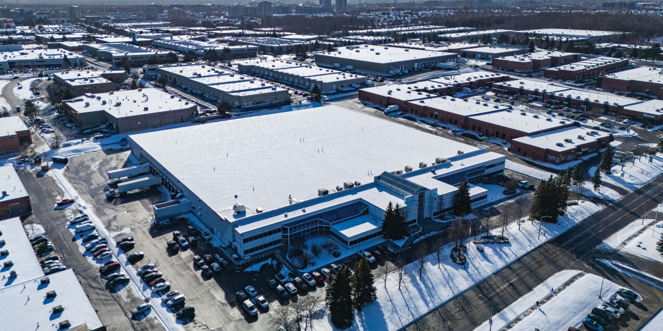 Aerial of Industrial Building in well established business park