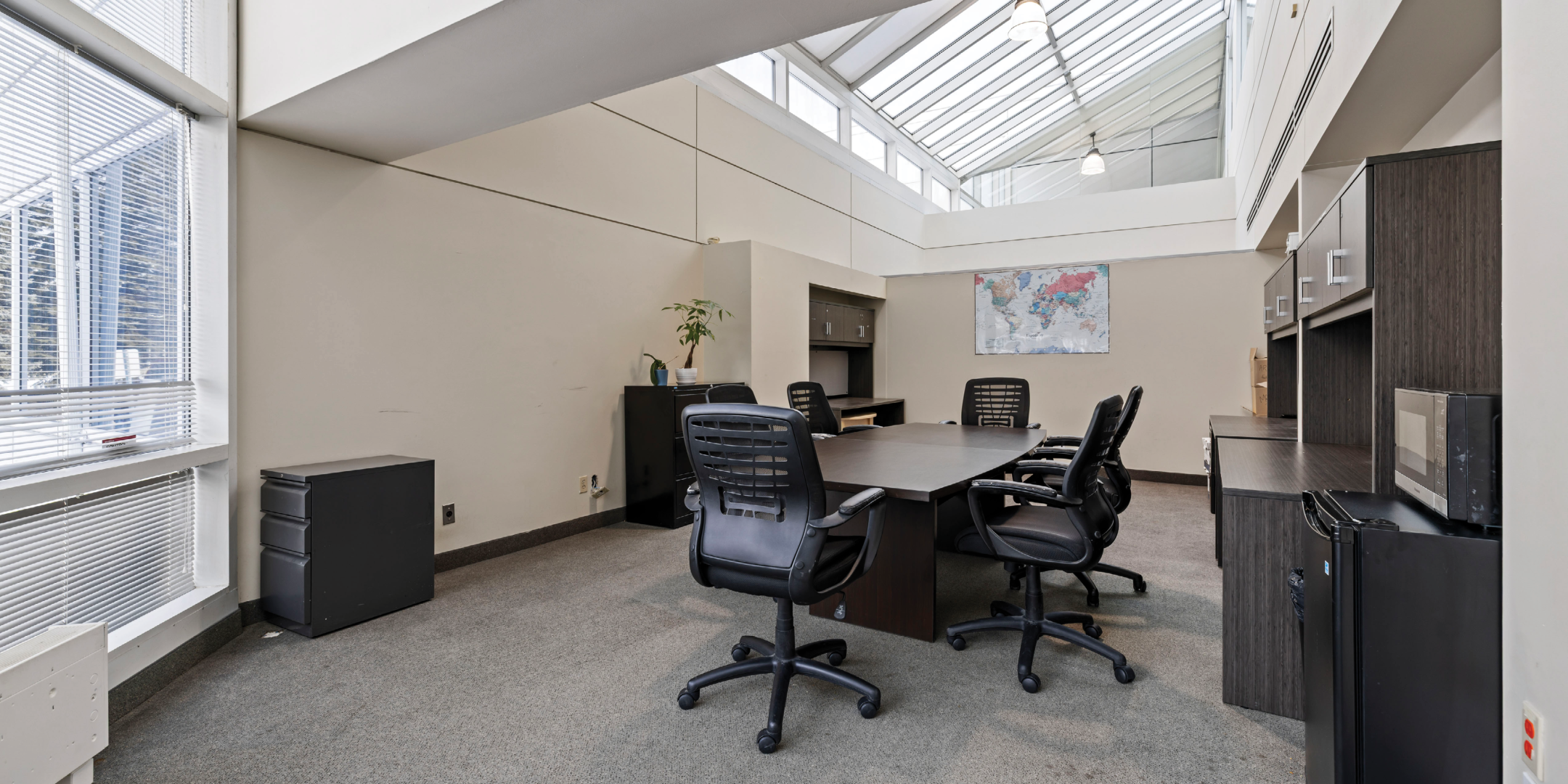 boardroom with boardroom table and chairs