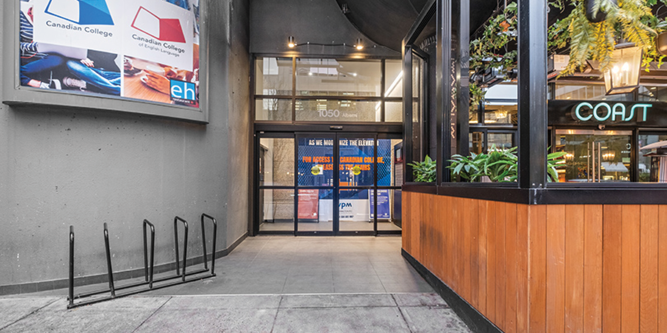 Interior entrance to building