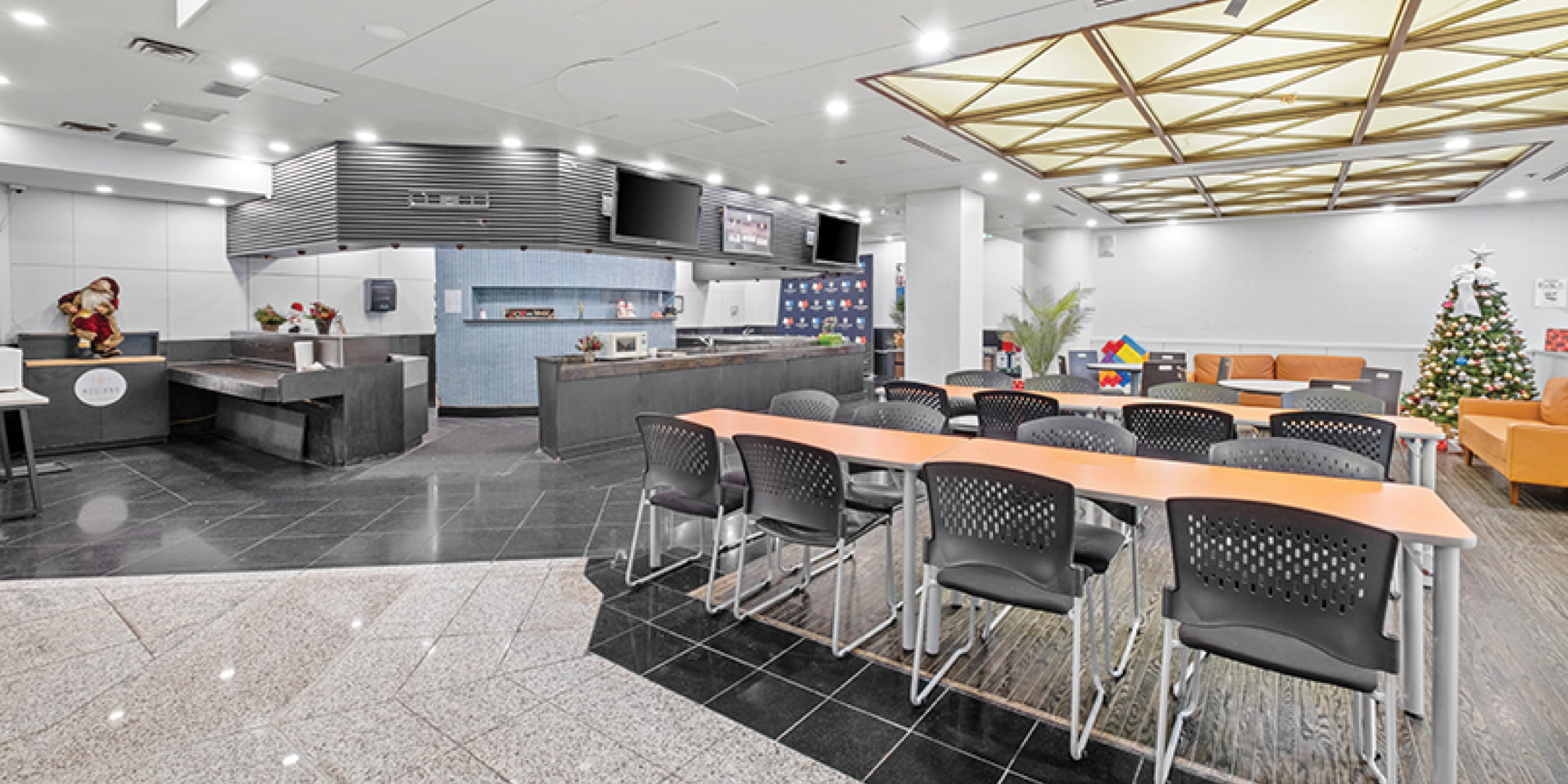 Cafeteria area with seating