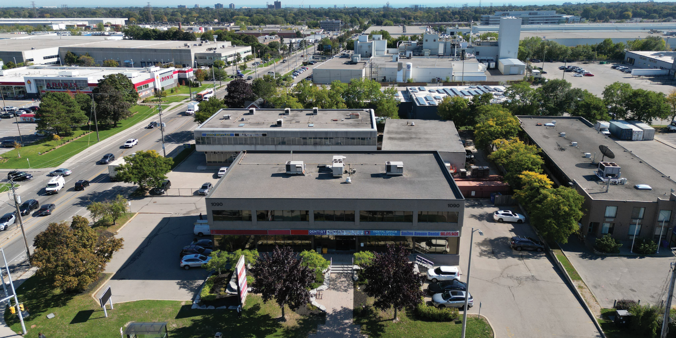 Aerial of 2 Storey Commercial / Office Building