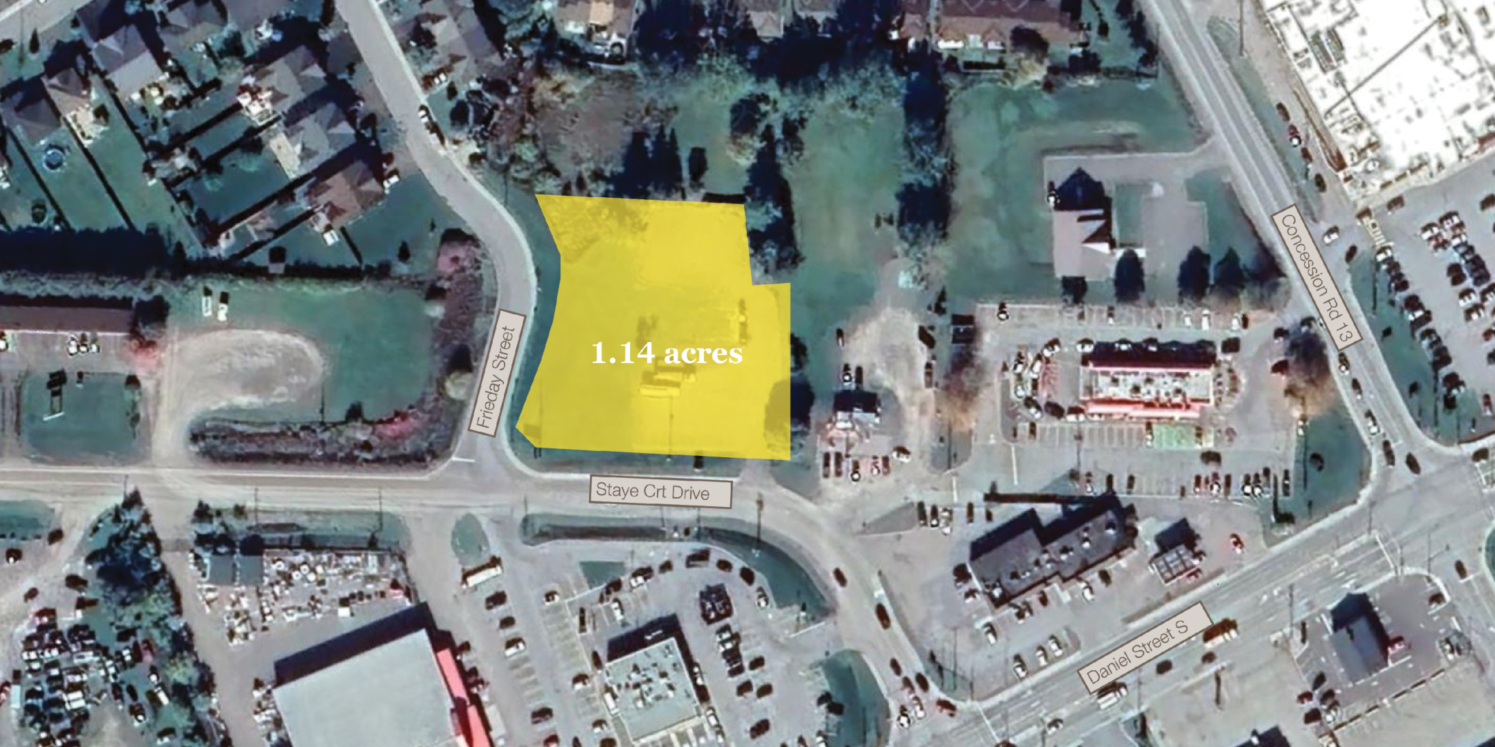 10 Staye Court Drive aerial outline of land available