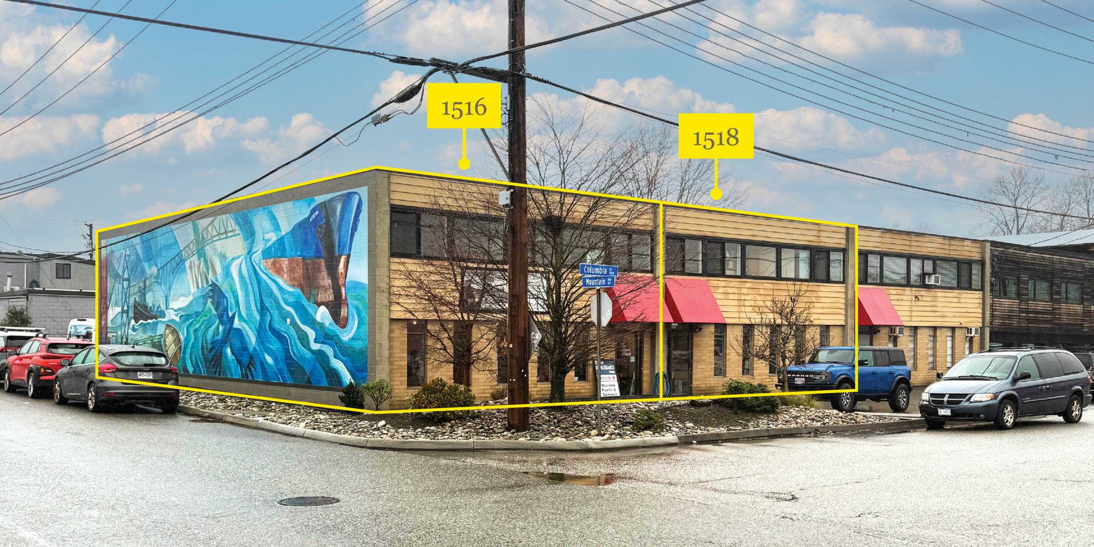 1516-1518 Columbia Street Building Units Outlined