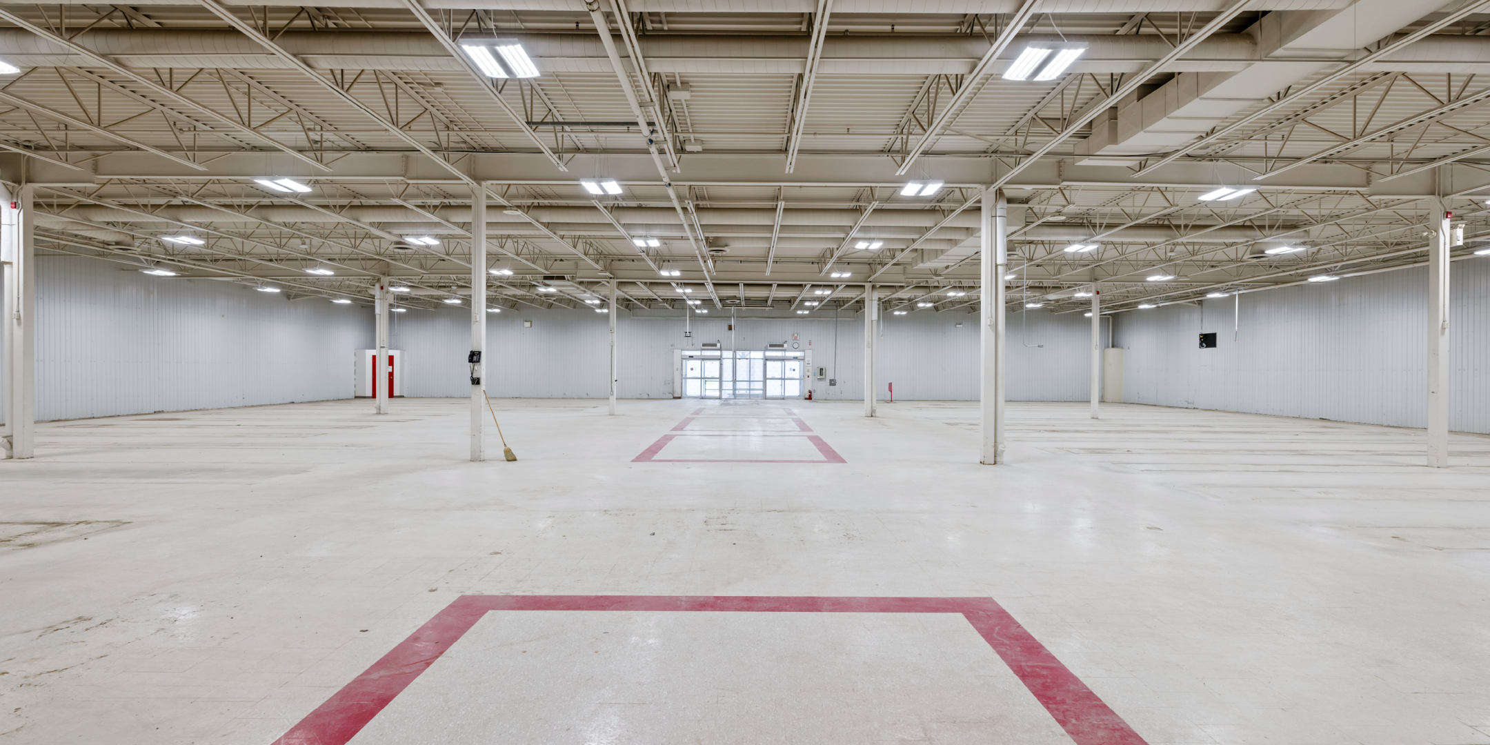 Interior of vacant retail building