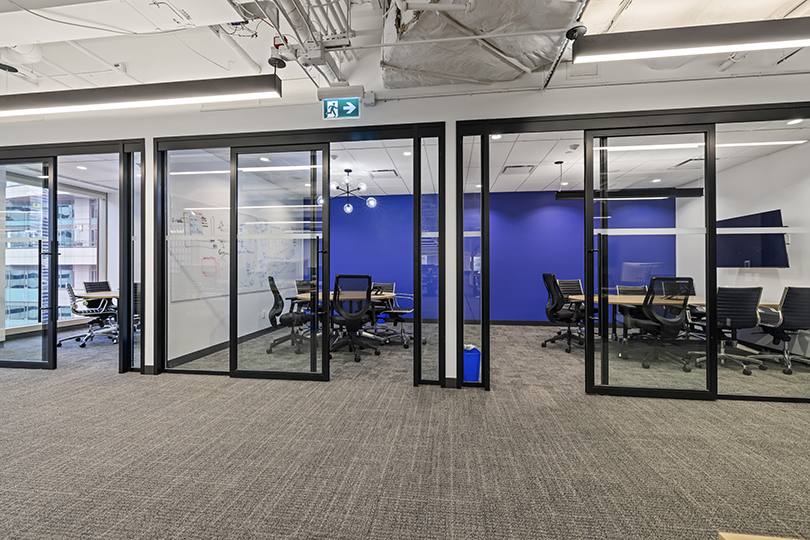 40 King St W interior view of private office with glass doors
