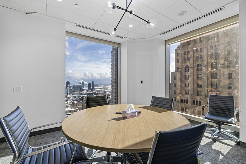 40 King St W interior view of conference room with large windows