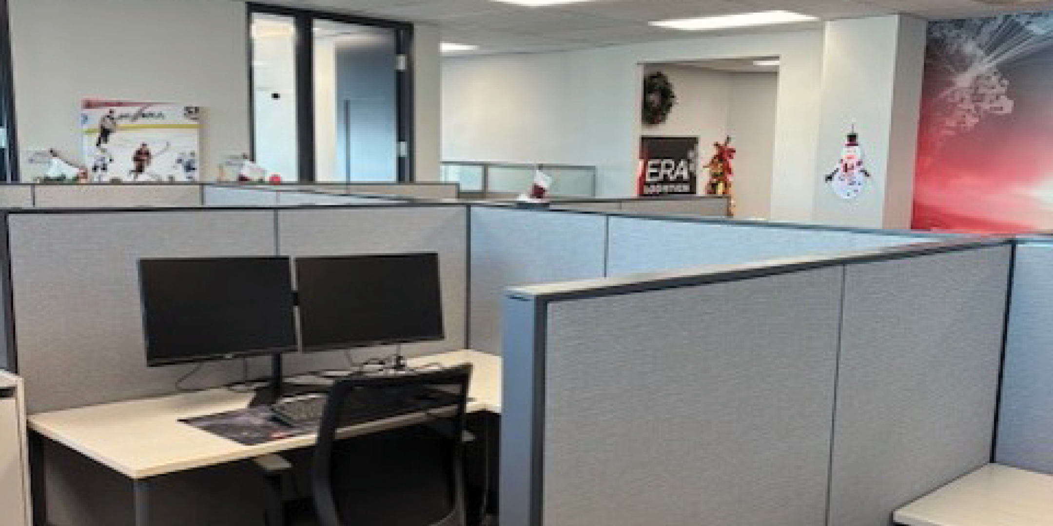 6299 Airport Road interior cubicle area