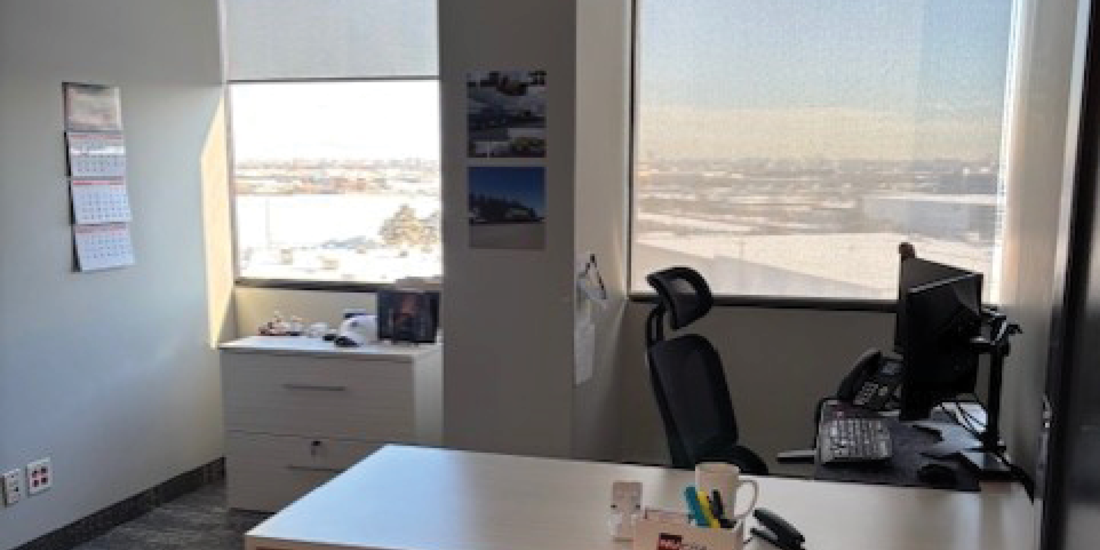6299 Airport Road interior private office with large windows