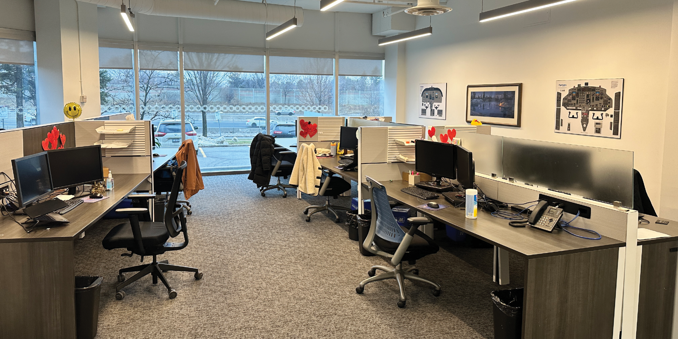 111 Gordon Baker Road interior view of the open workstations