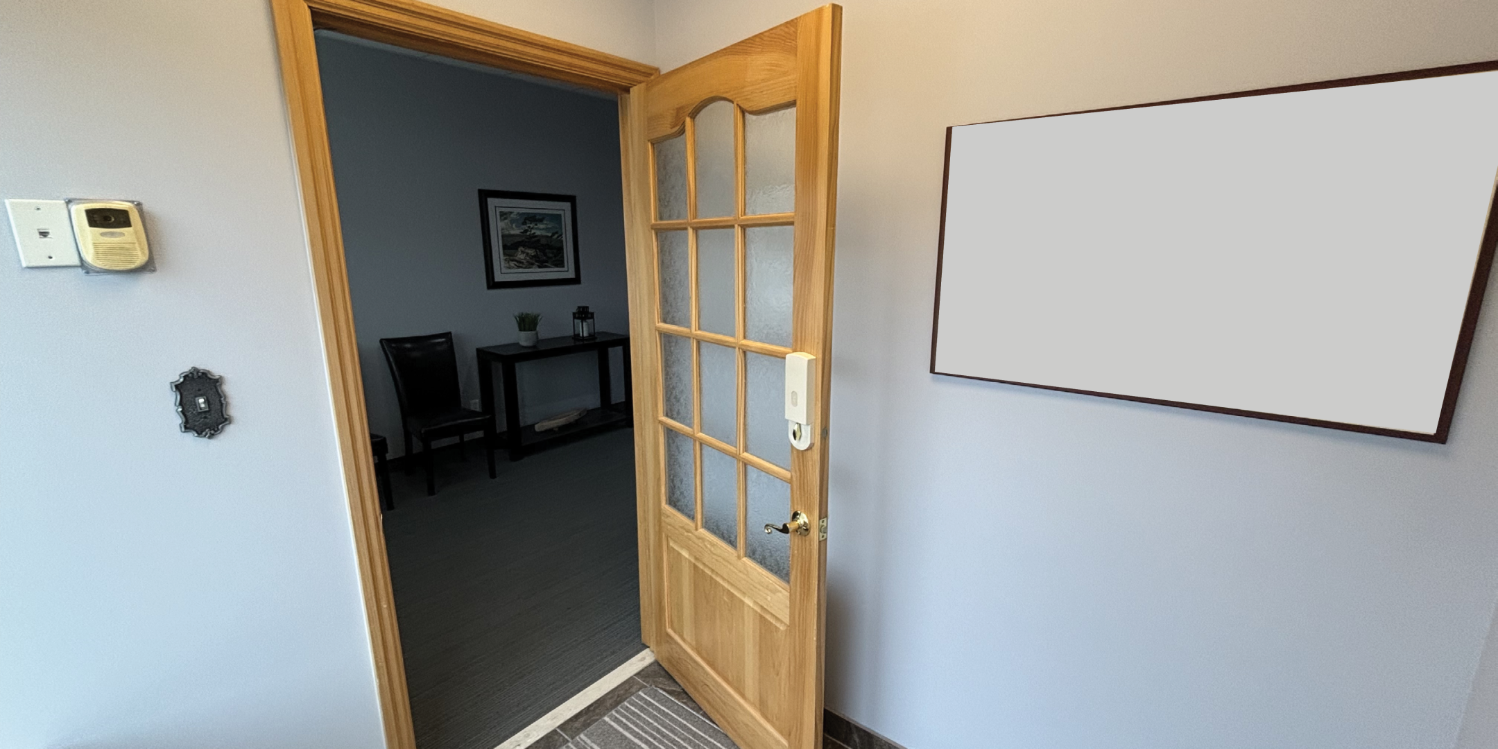 365 Healey Road Wooden Doorway into Office Space