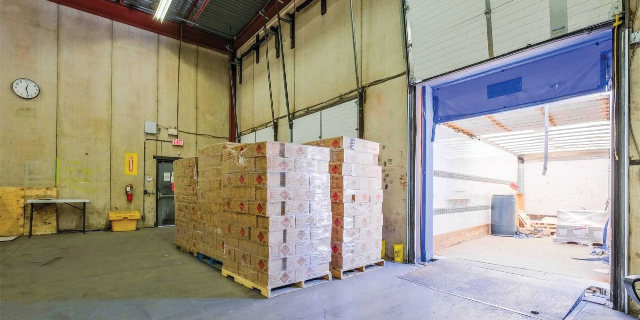 Interior warehouse area of unit 1